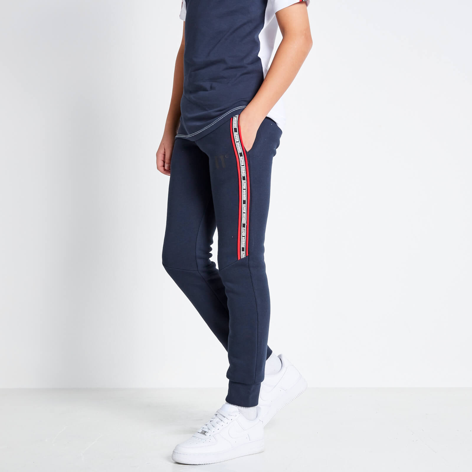 taped joggers - navy - 8-10 years