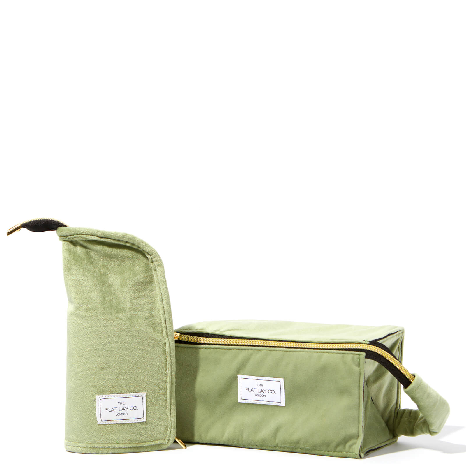 

The Flat Lay Co. X LookFantastic Makeup Bag Duo in Green Velvet