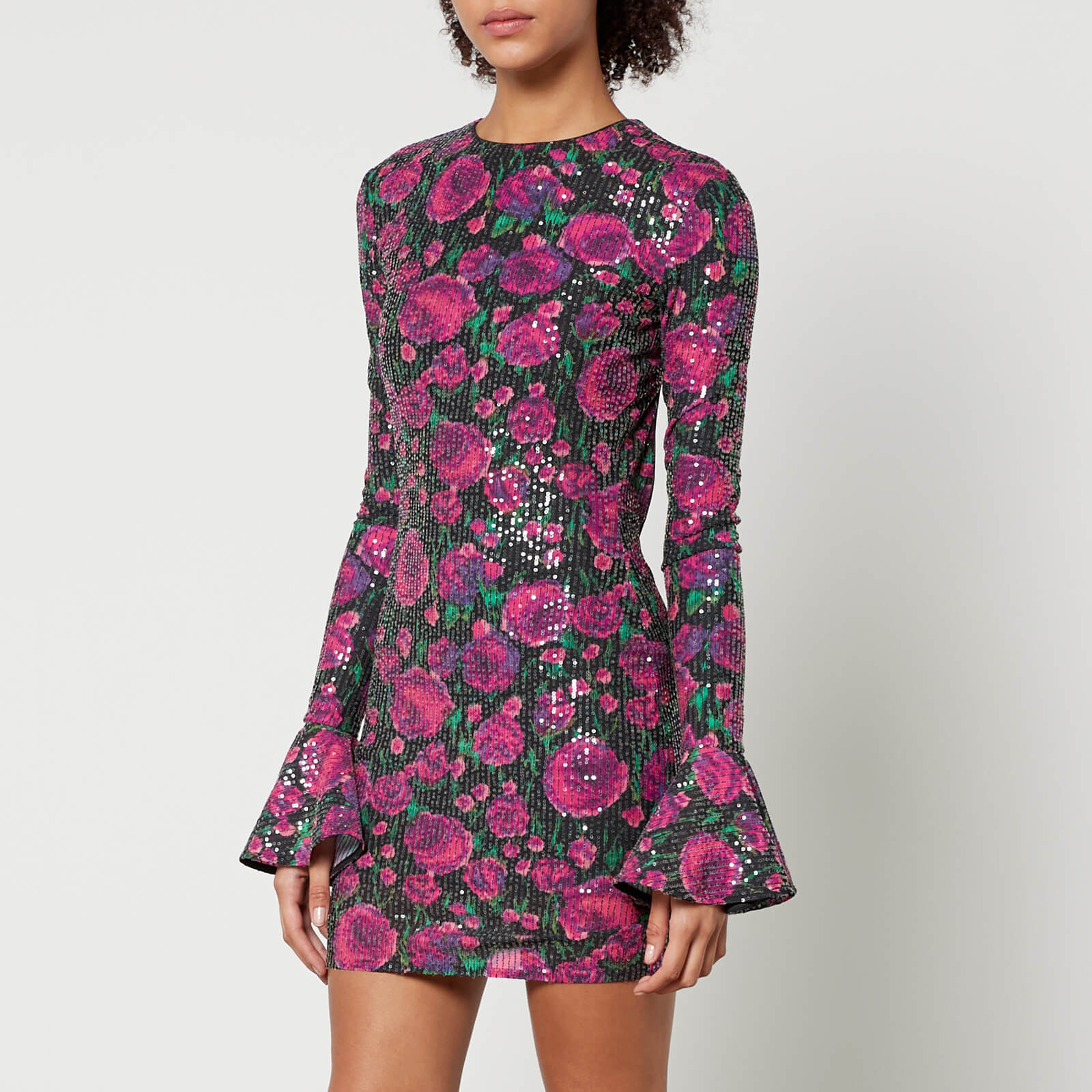 Rotate Birger Christensen Open-Back Sequinned Satin Dress - DK 32/UK 6