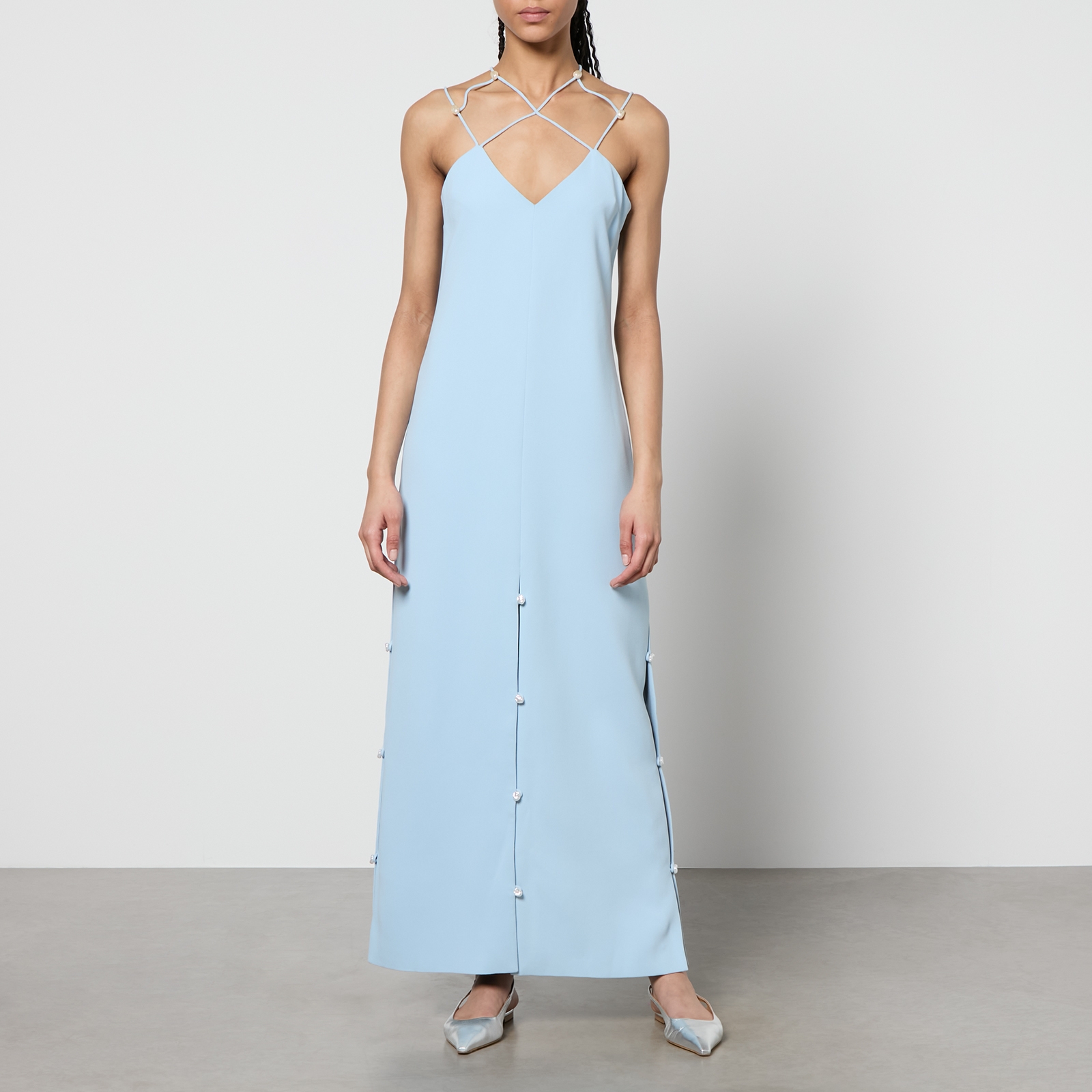 Stine Goya Christabel Embellished Crepe Midi Dress - M