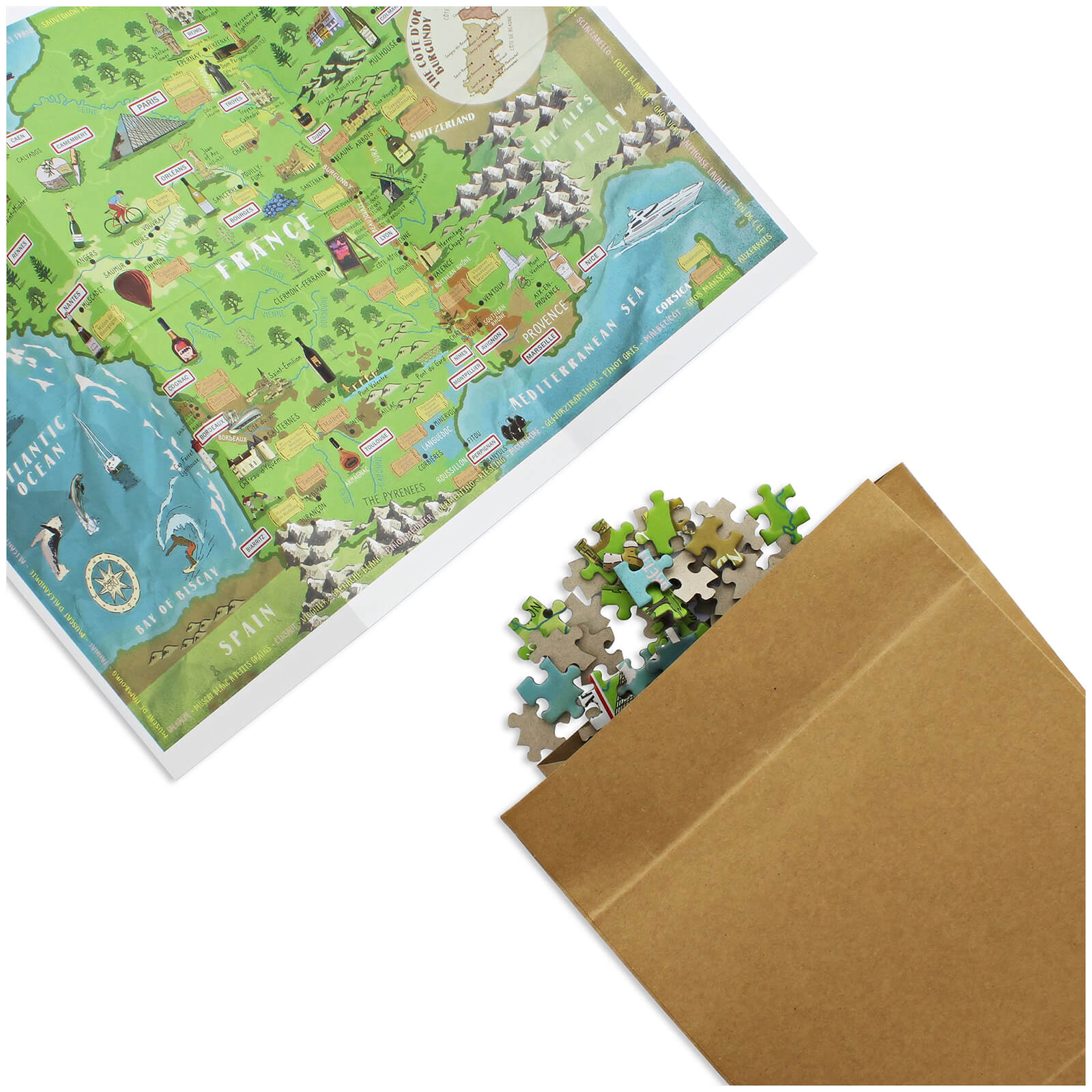 Wines Of France - 1000 Piece Jigsaw Puzzle