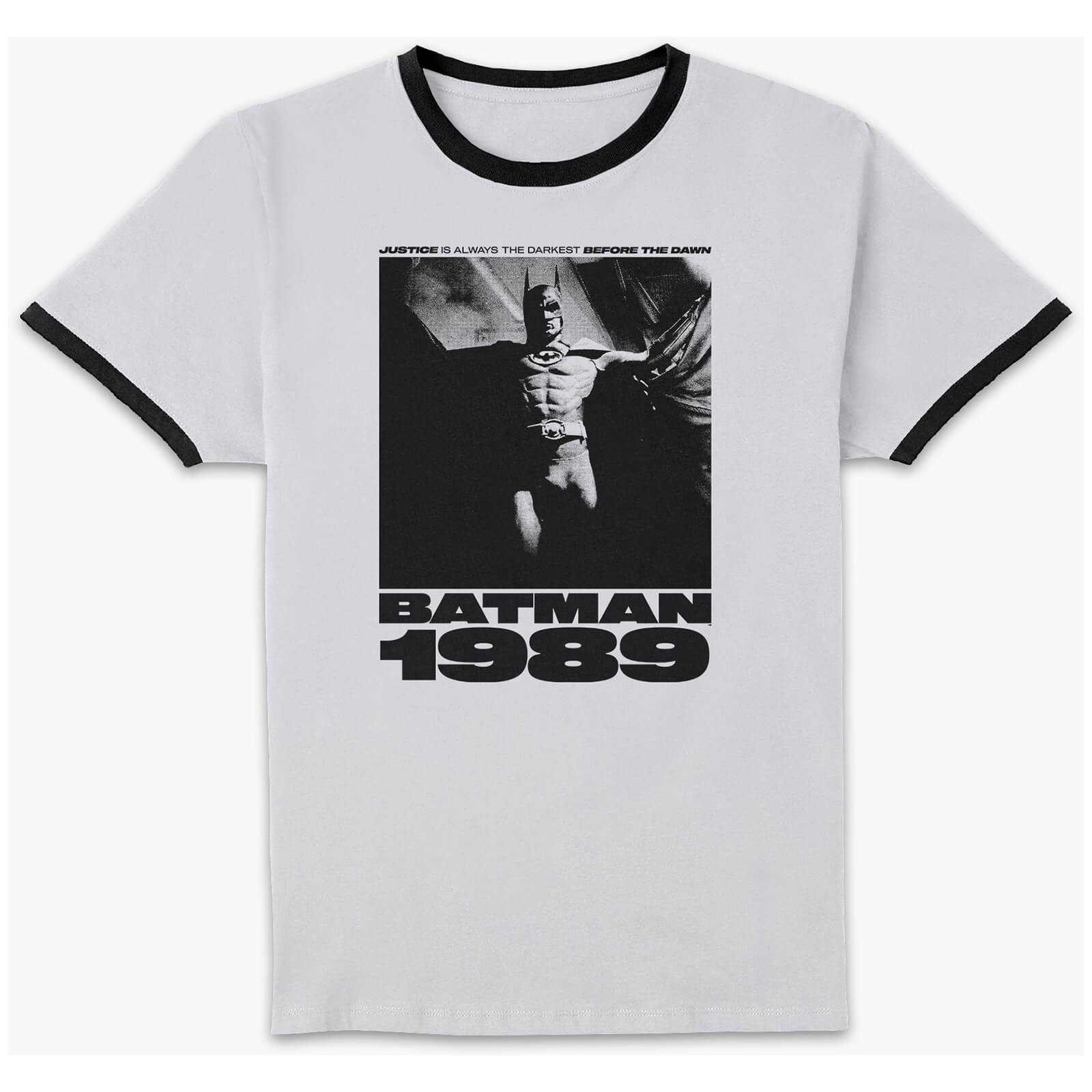 

BATMAN The Bat Men's Ringer T-Shirt - White/Black - L - White/Black