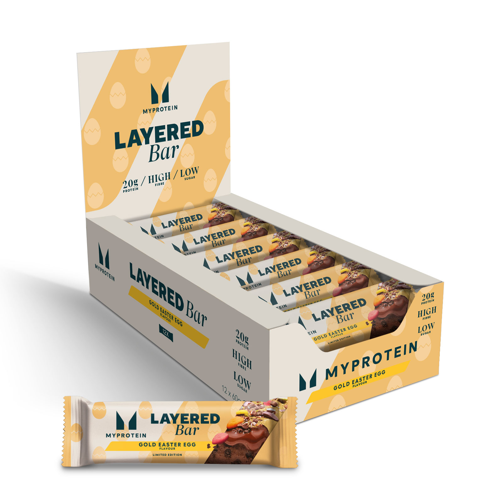 Layered Protein Bar - 12 x 60g - Limited Edition - Gold Choc Easter Egg