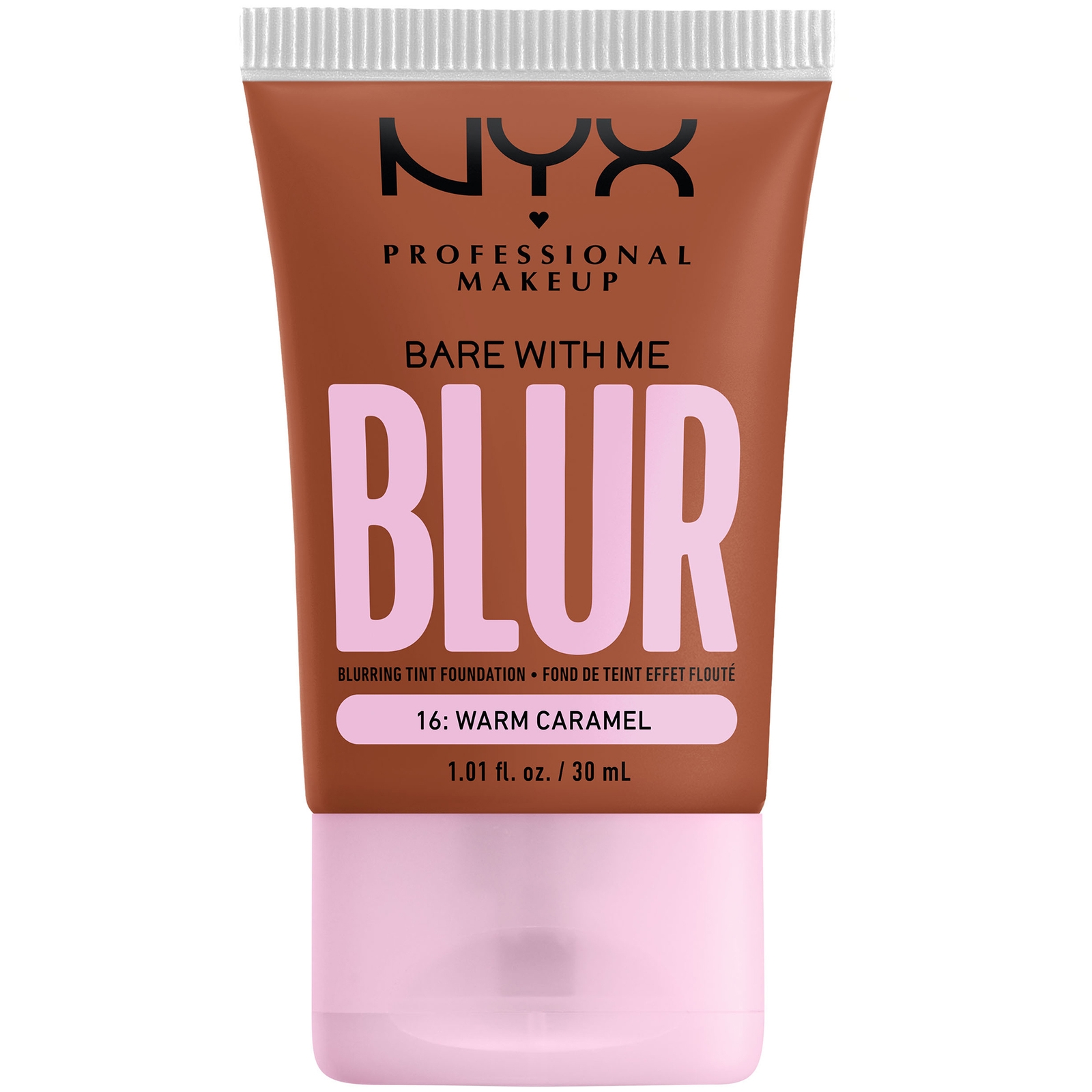 Nyx Professional Makeup Bare With Me Blur Tint Foundation 30ml (varios Shades) - Warm Caramel In White