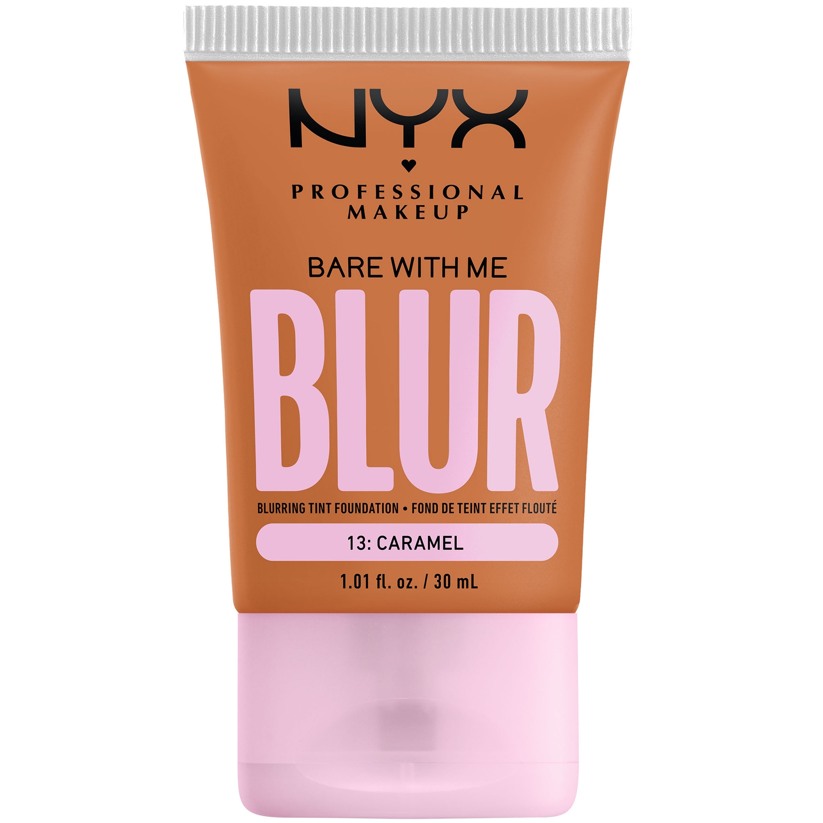 Nyx Professional Makeup Bare With Me Blur Tint Foundation 30ml (varios Shades) - Caramel In White