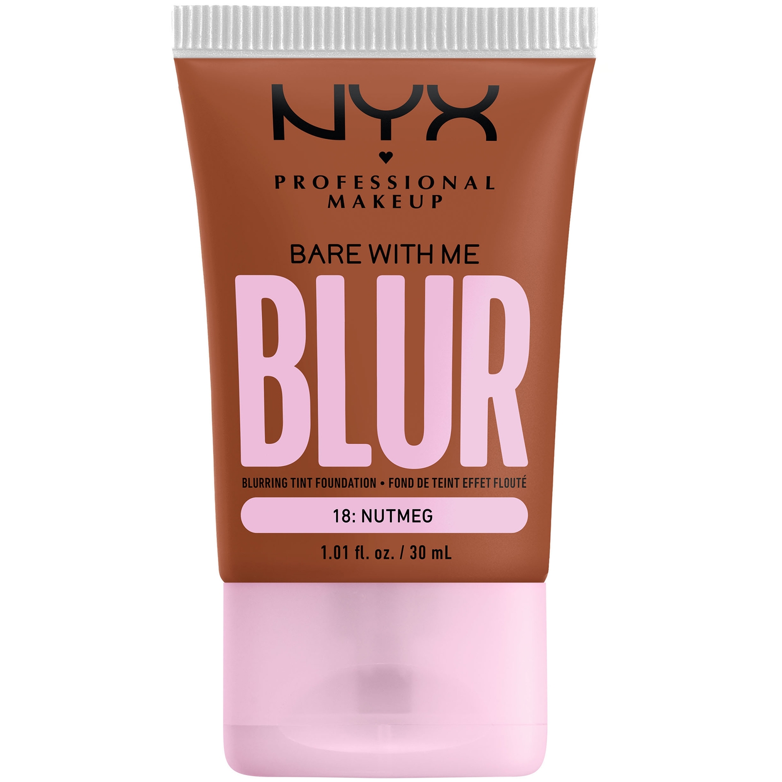 Nyx Professional Makeup Bare With Me Blur Tint Foundation 30ml (varios Shades) - Nutmeg In White