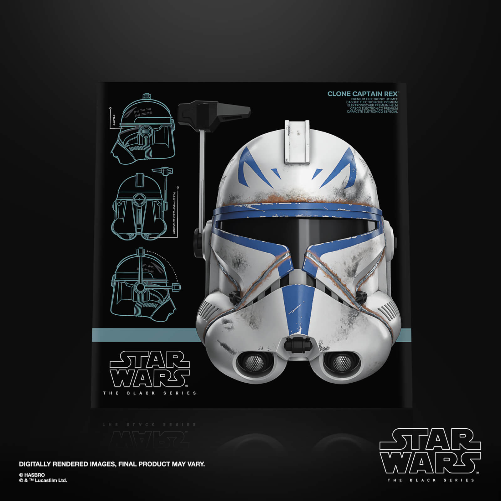 Hasbro Star Wars The Black Series Clone Captain Rex Premium Electronic Helmet product