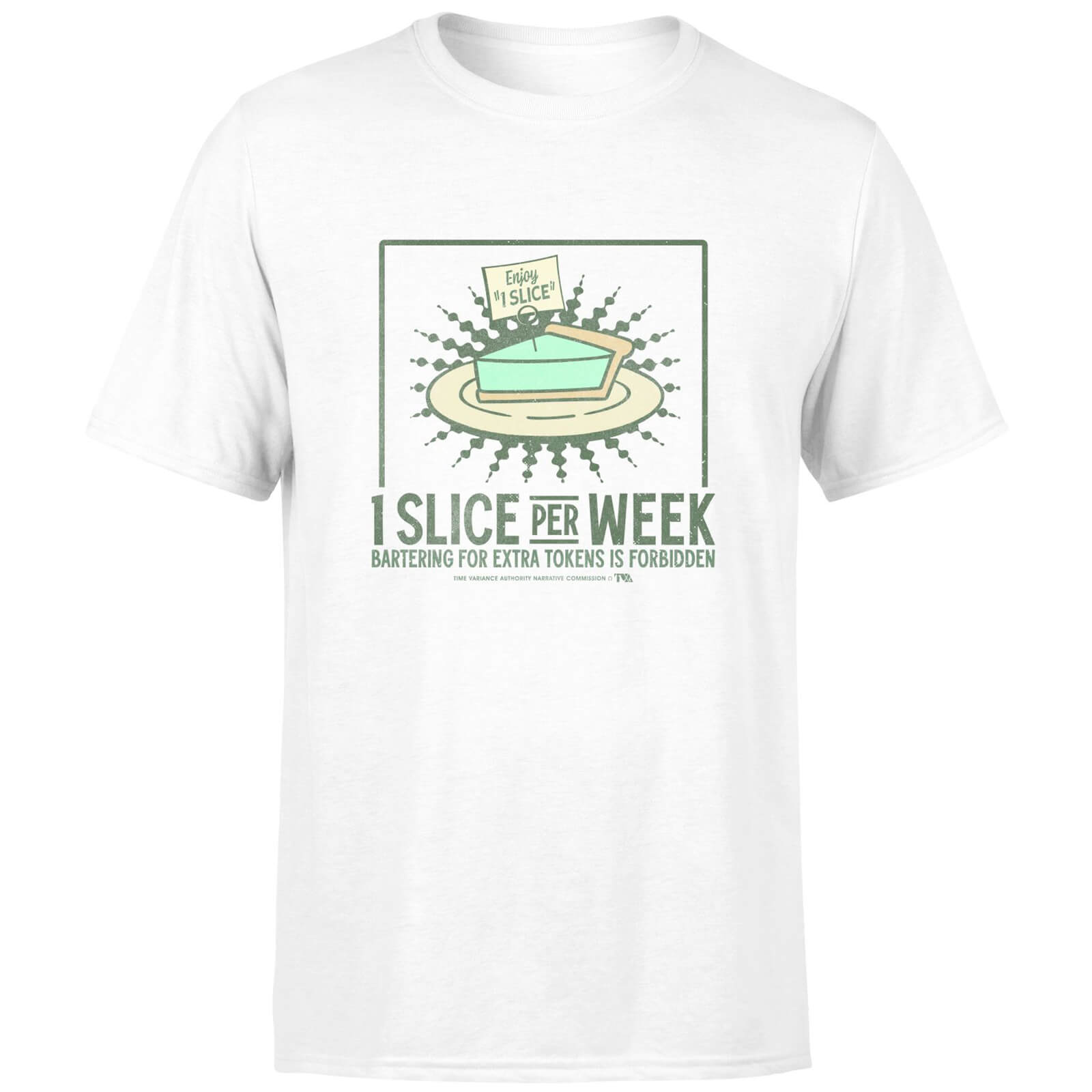 

1 Slice Per Week Men's T-Shirt - White - S - Bianco