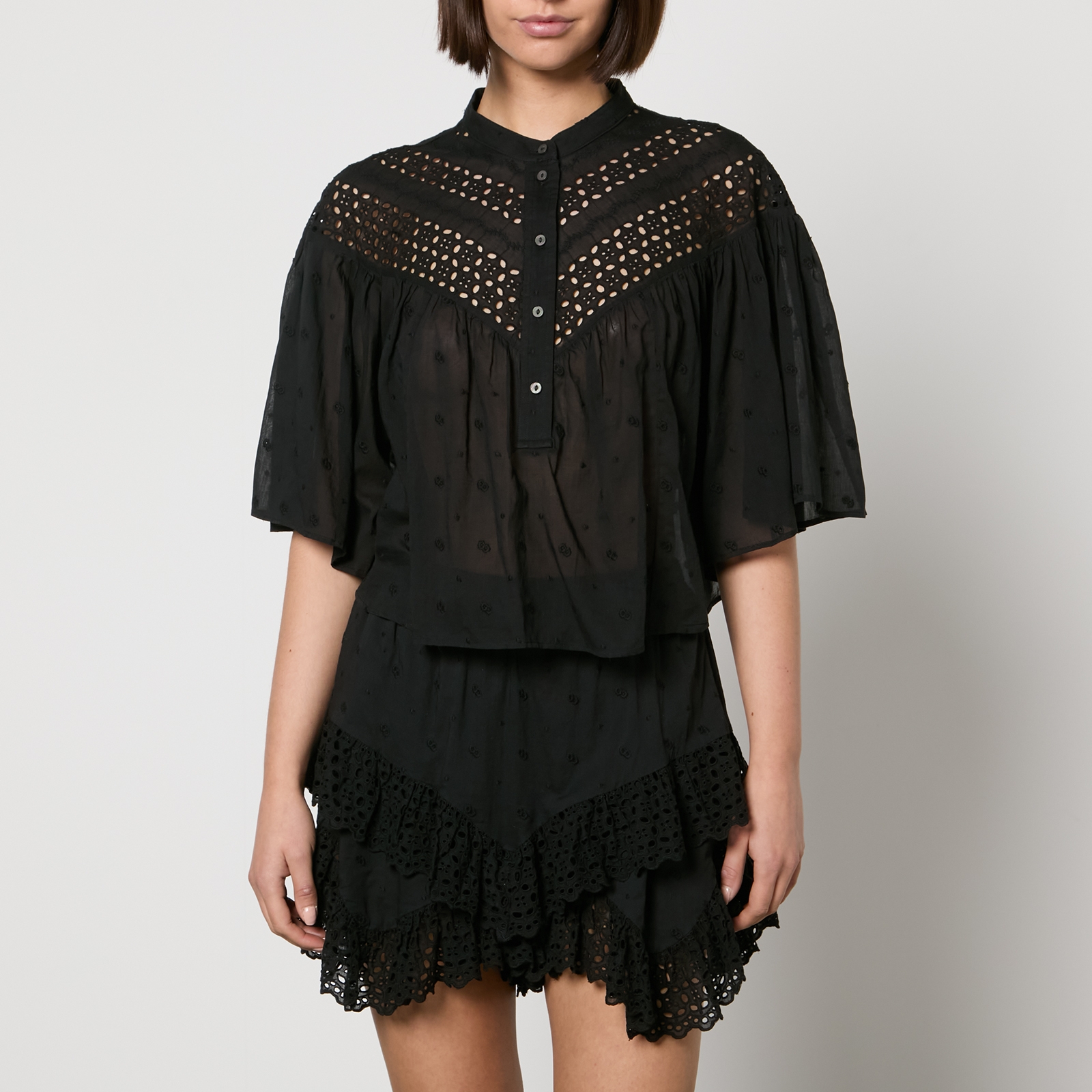 Marant Etoile Safi Broderie Anglaise Cotton-Gauze Blouse