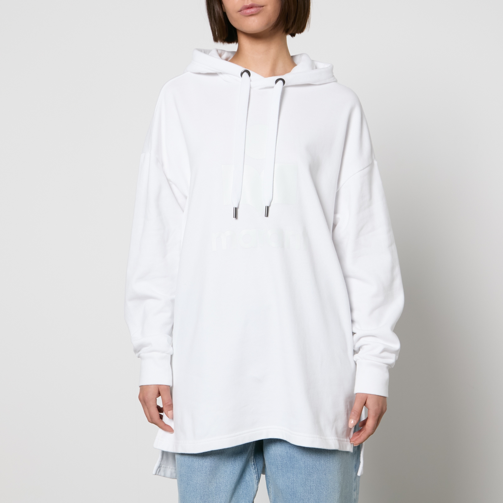 Marant Etoile Shanon Logo-Flocked Cotton-Jersey Hoodie - FR 34/UK 6