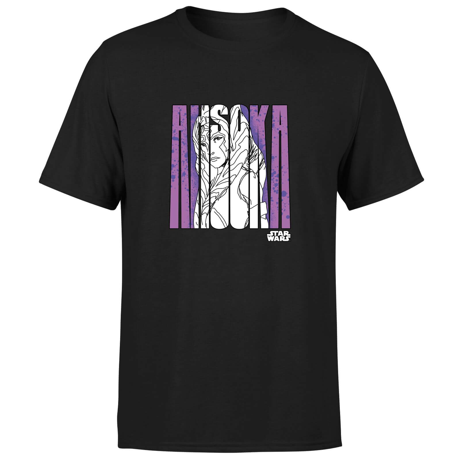 Ahsoka Typographic Men's T-Shirt - Black - XS - Nero