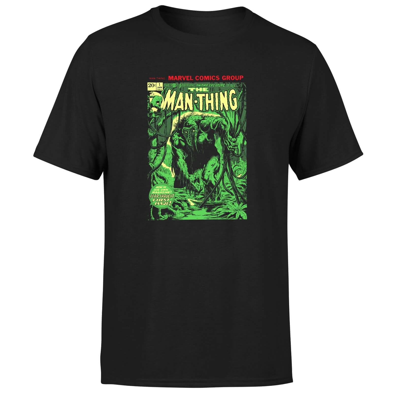 Man-Thing Cover Men's T-Shirt - Black - M - Nero