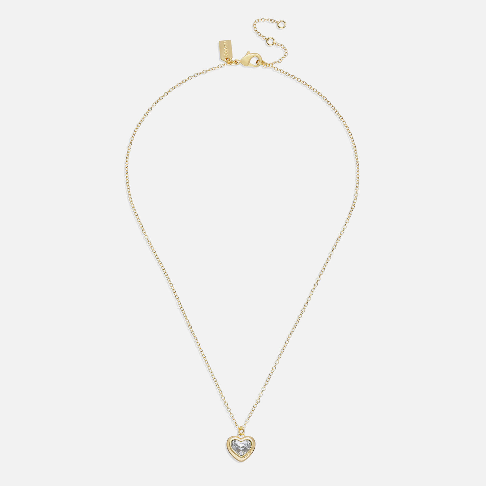 Coach Heart Gold-Tone Pendant Necklace