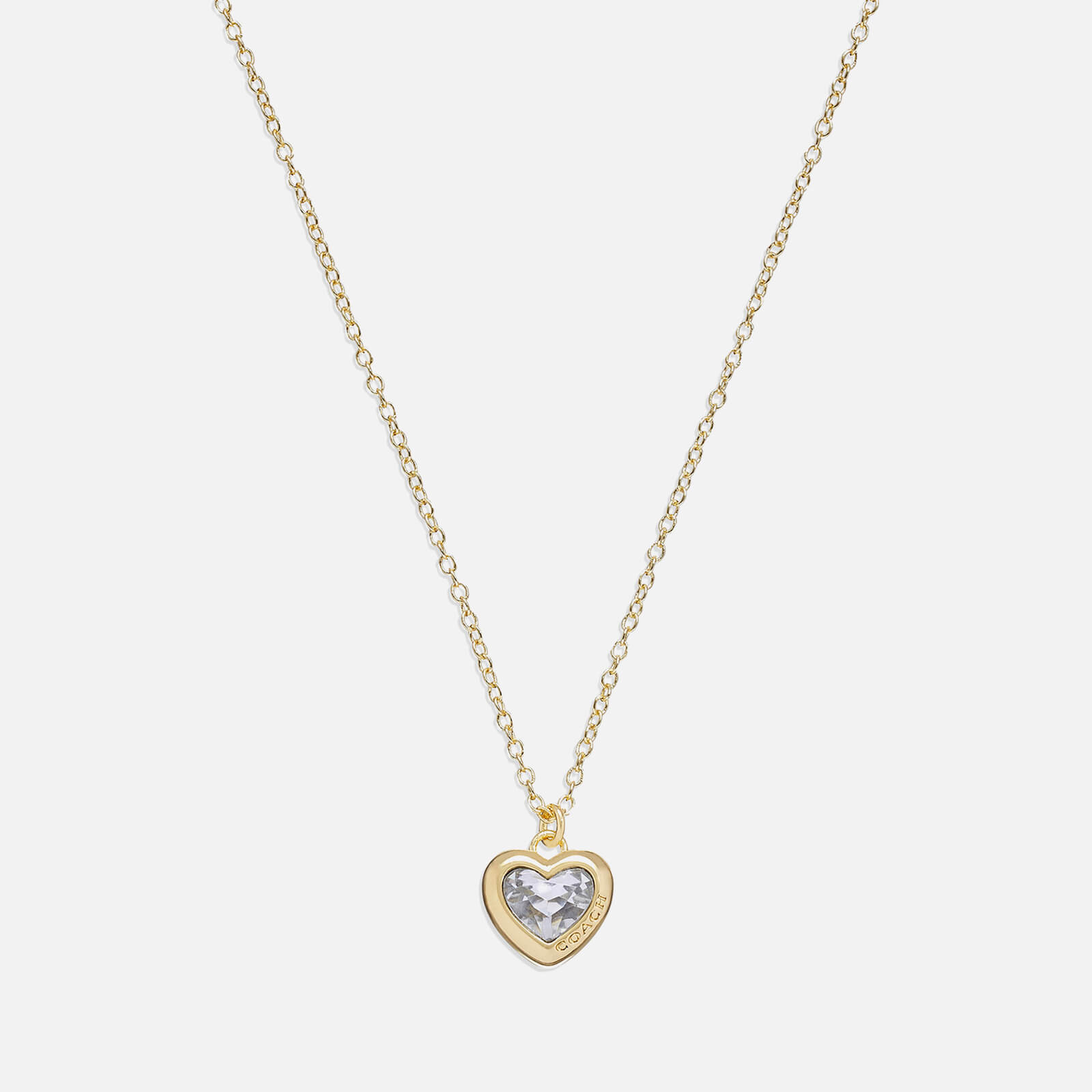 Coach Heart Gold-Tone Pendant Necklace