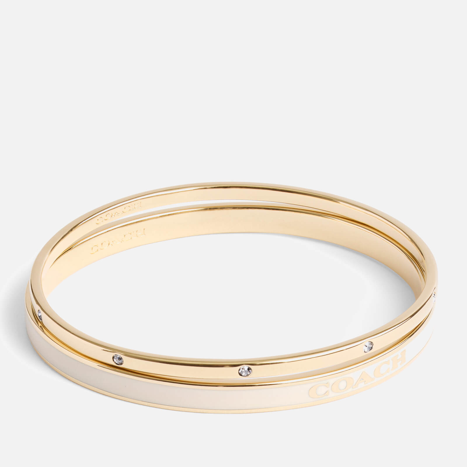 Coach Signature Duo Gold-Tone Bangle Boxed Set