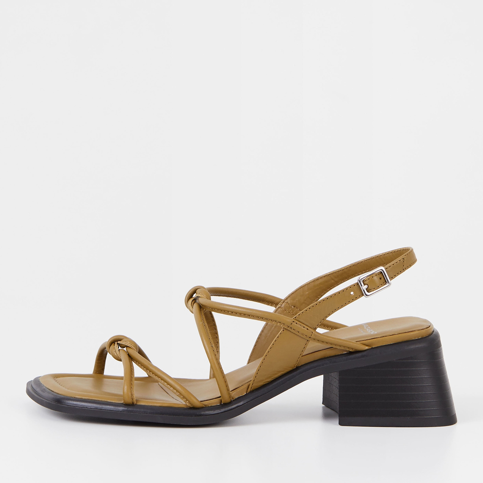 Vagabond Women's Ines Leather Heeled Sandals - Amber Green