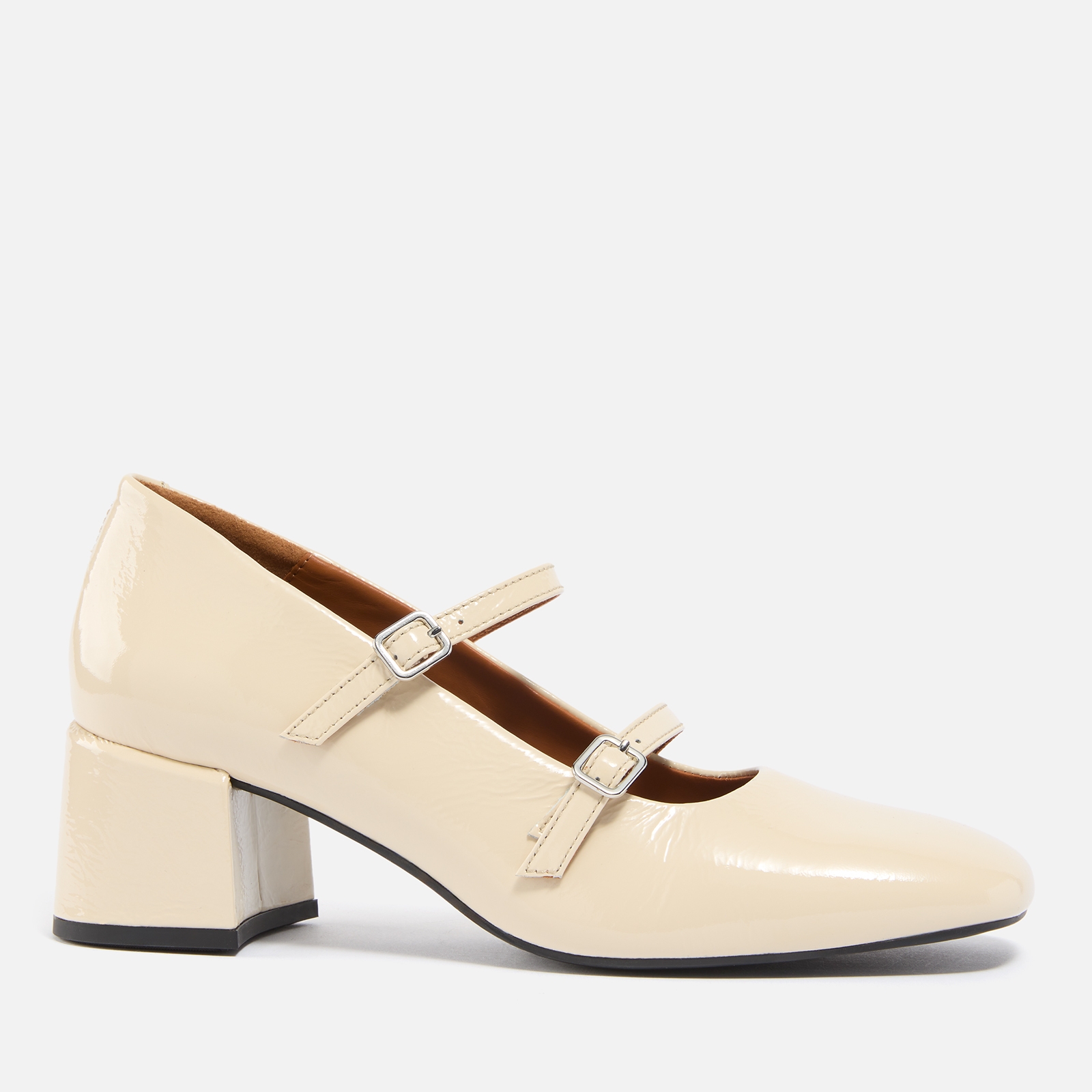 Vagabond Women's Adison Patent Leather Heeled Mary Jane Shoes - Cream