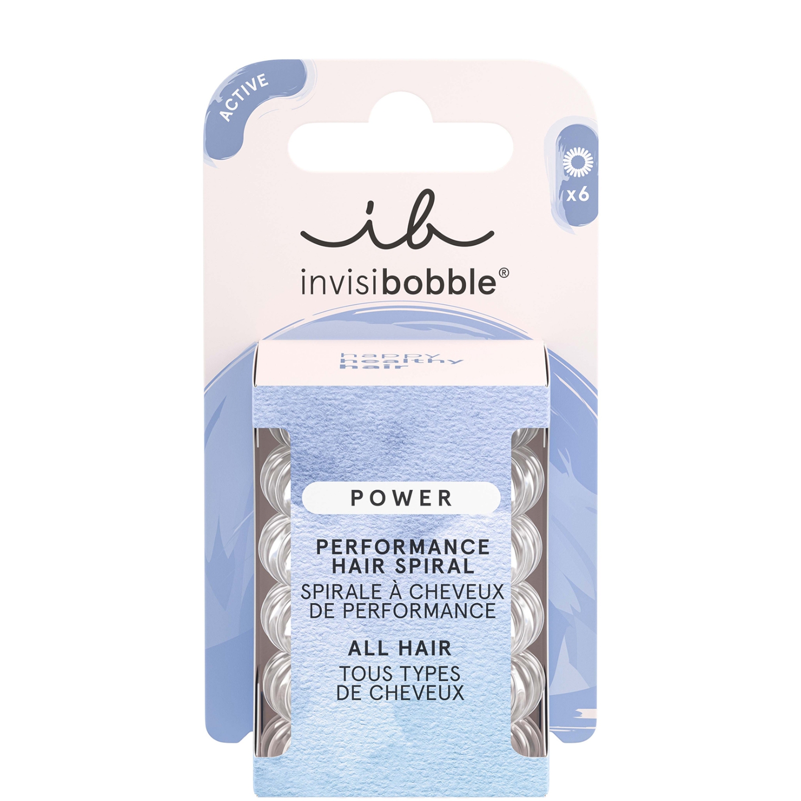 Shop Invisibobble Power Hair Tie Crystal Clear - Pack Of 6