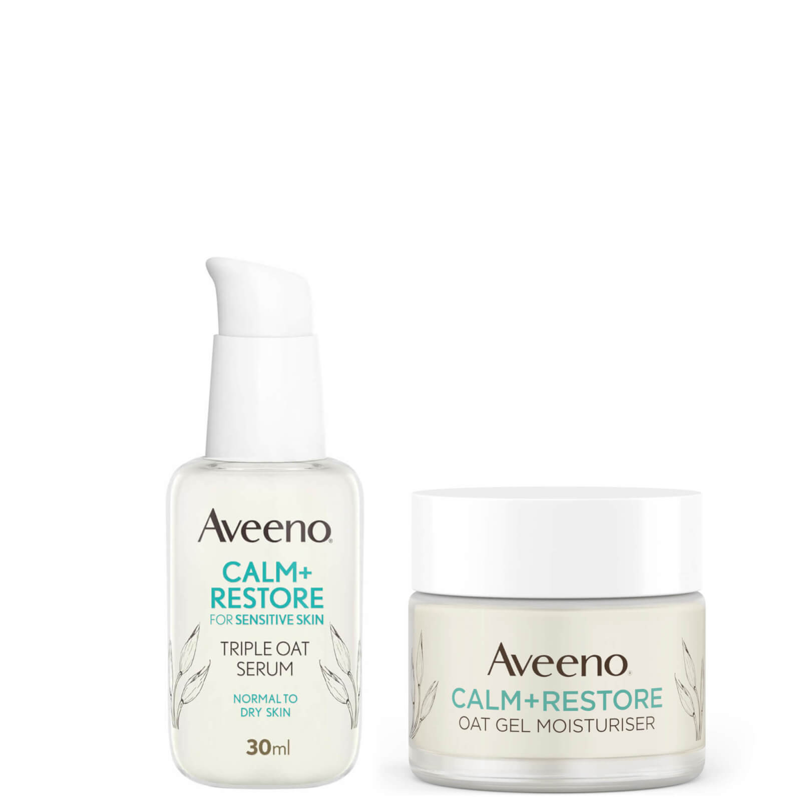 Image of Aveeno Face Calm and Restore 24hr Hydration Duo