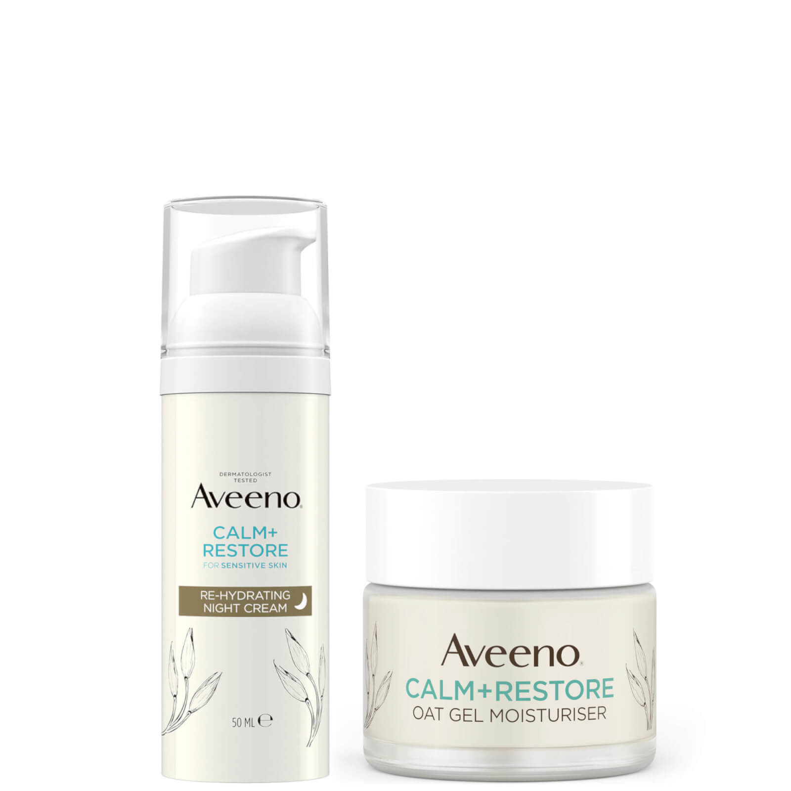 Image of Aveeno Face Calm and Restore Intensely Nourish Day and Night Duo