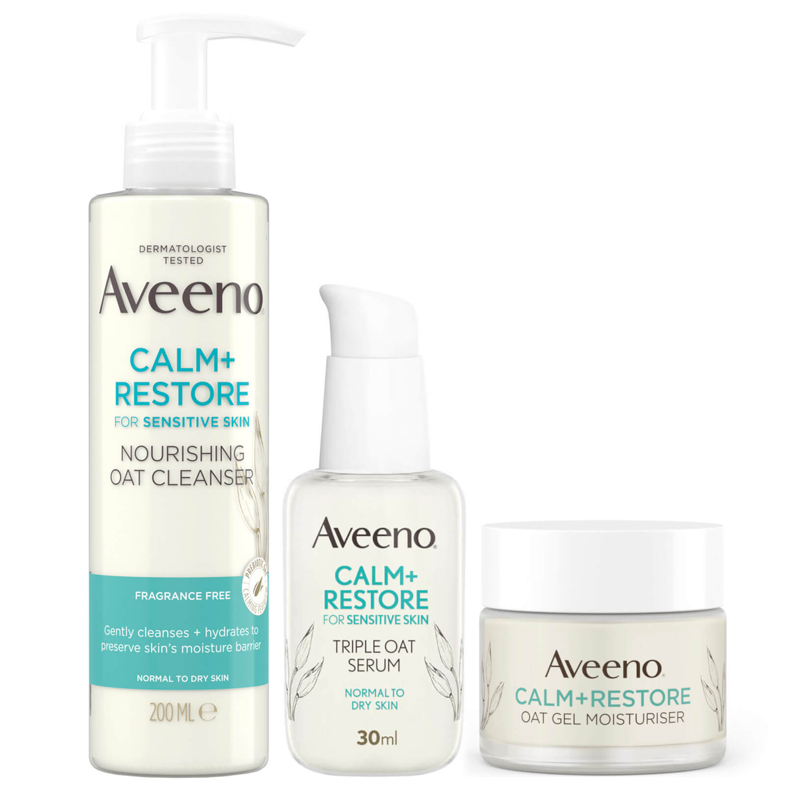 Image of Aveeno Face Calm and Restore Morning Nourish Routine