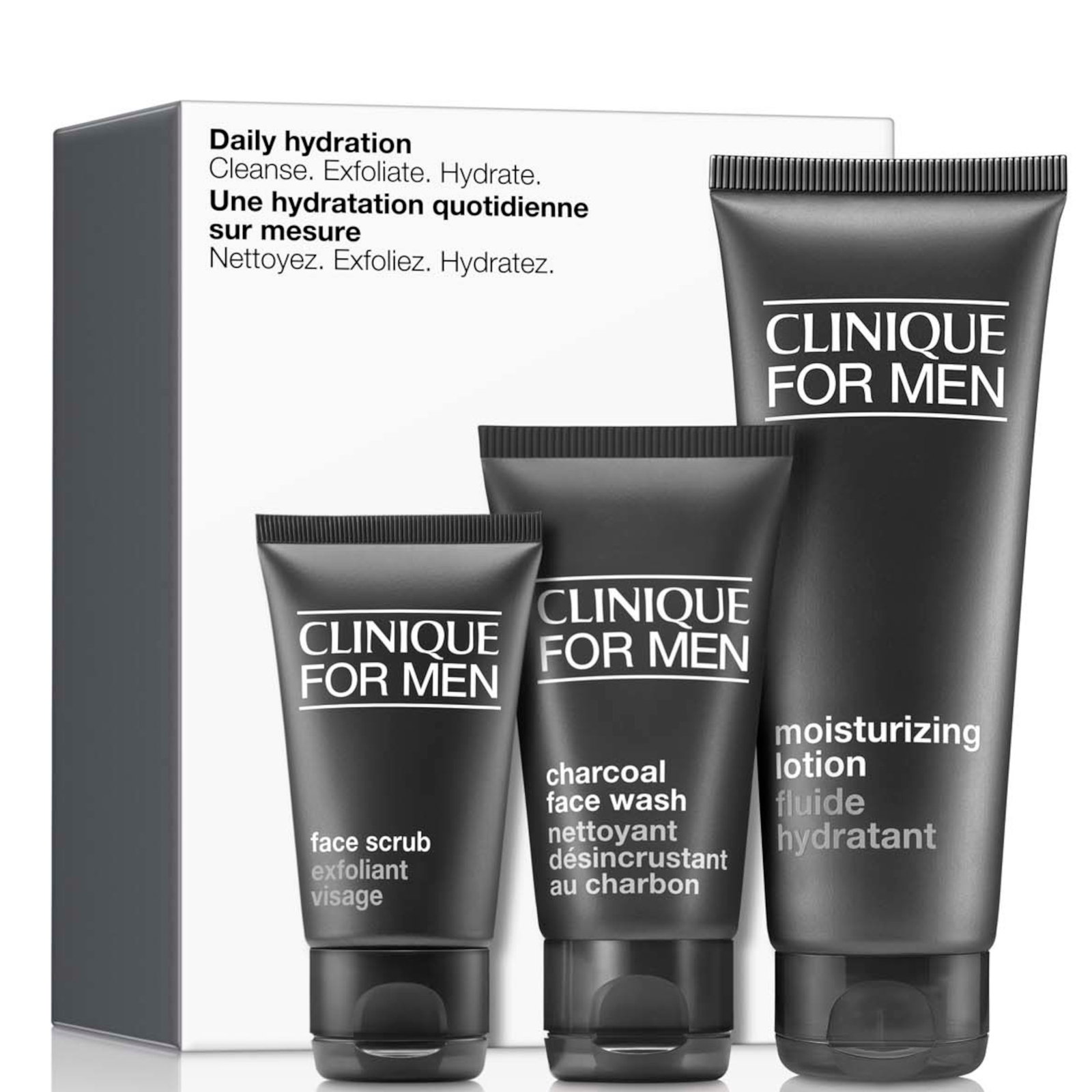 Clinique For Men Daily Hydration: Skincare Gift Set In Black