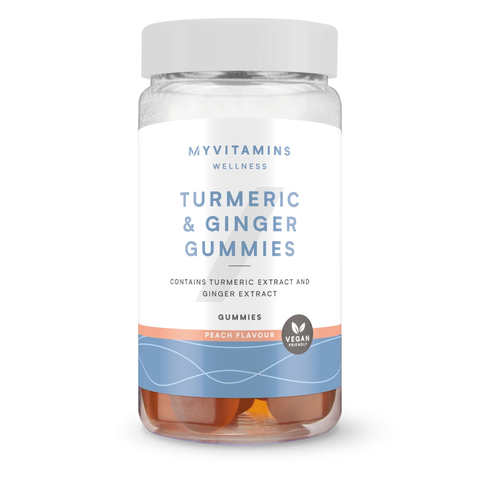 myvitamins UK Myvitamins Turmeric & Ginger Gummies - 60gummies - Peach