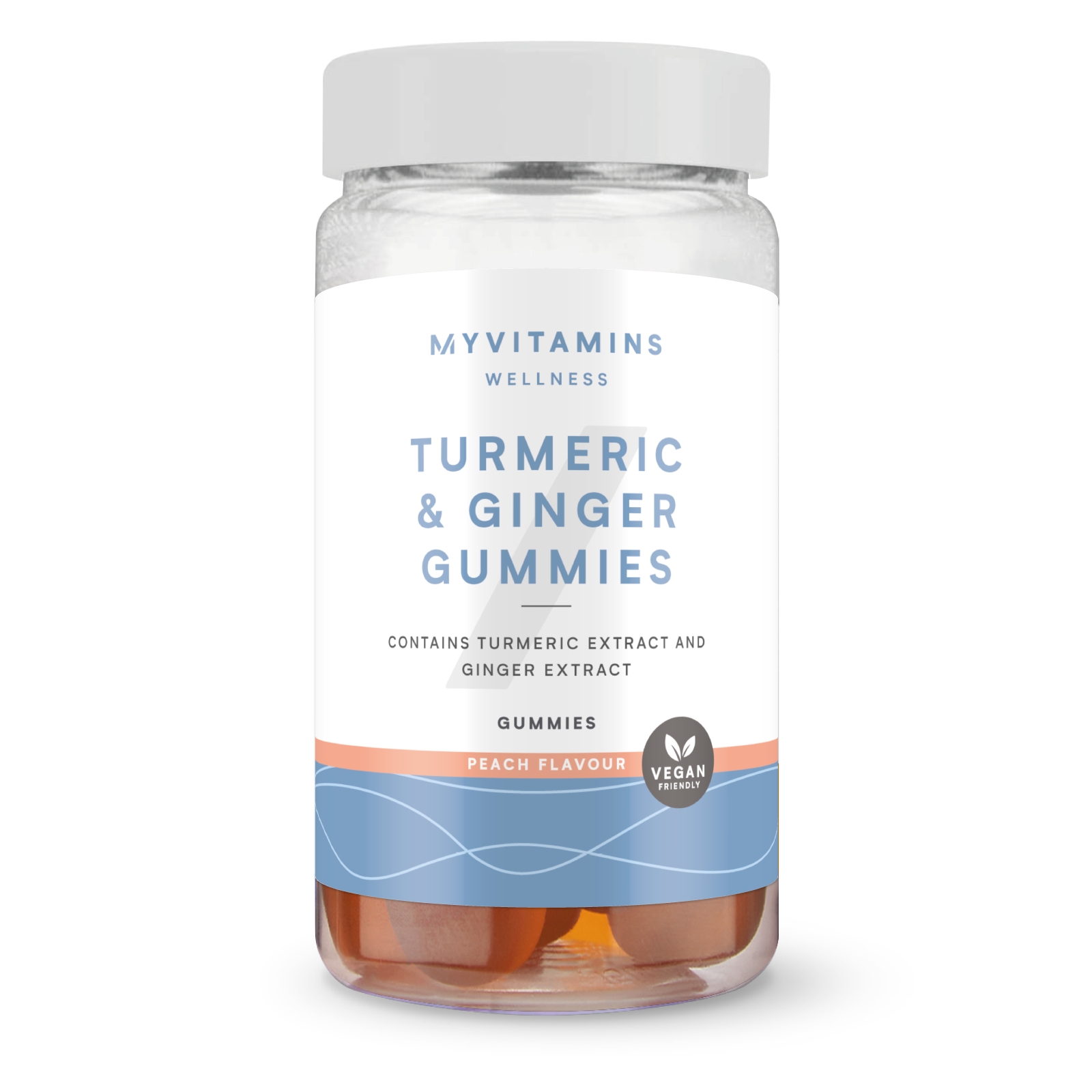 Myvitamins Turmeric & Ginger Gummies - 60gummies - Peach
