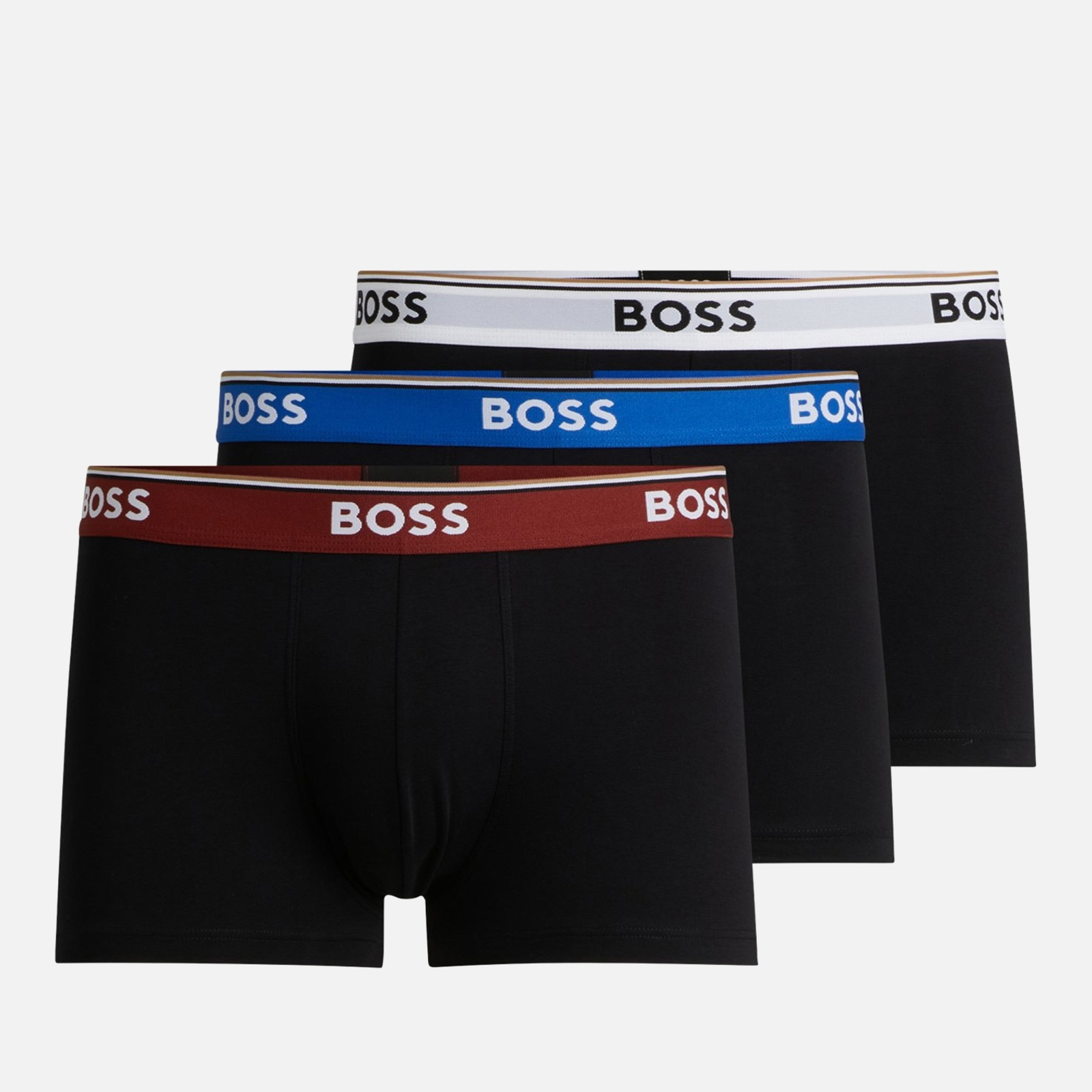 BOSS Bodywear 3-Pack Power Stretch Cotton Boxer Trunks