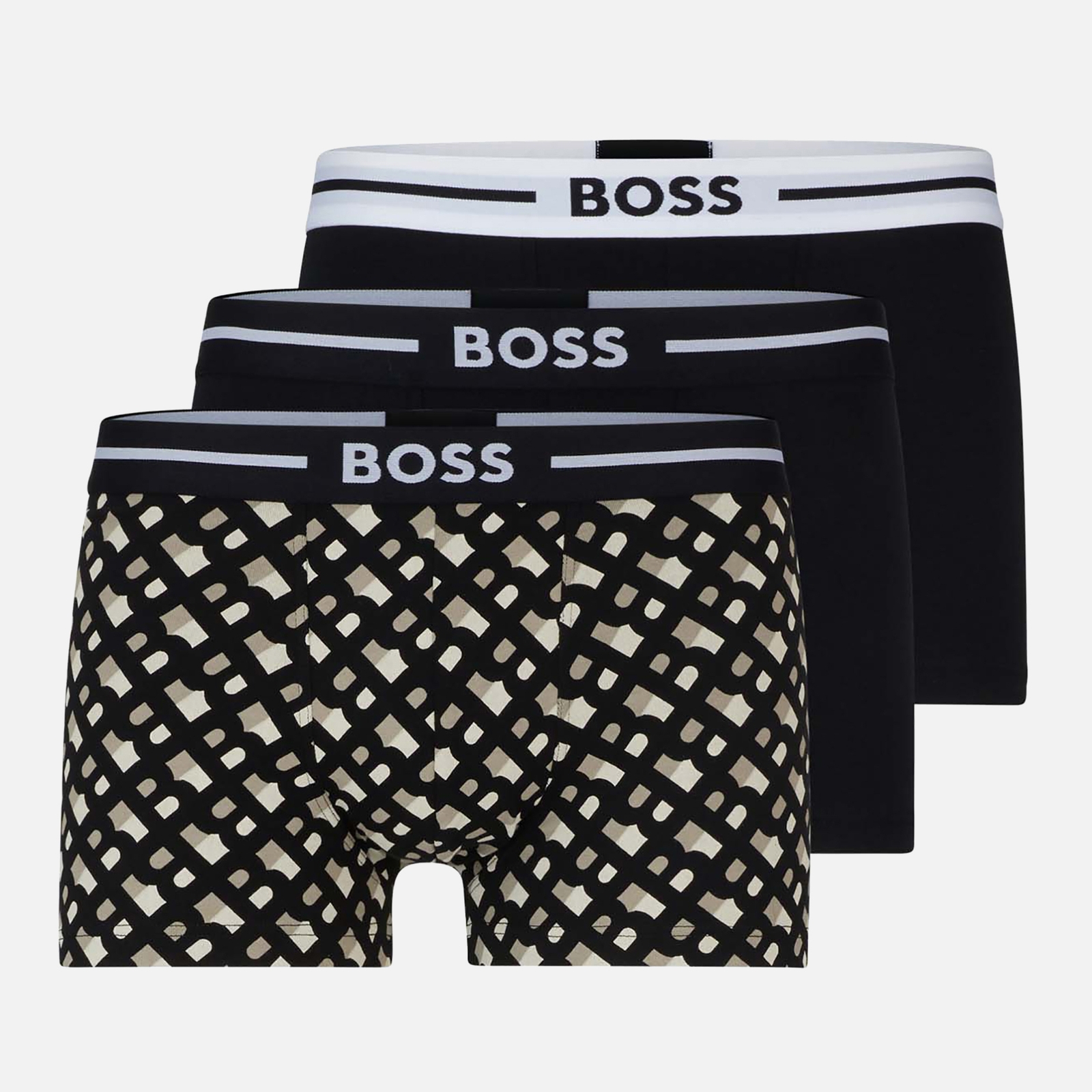 BOSS Bodywear Cotton-Blend 3-Pack Boxer Trunks