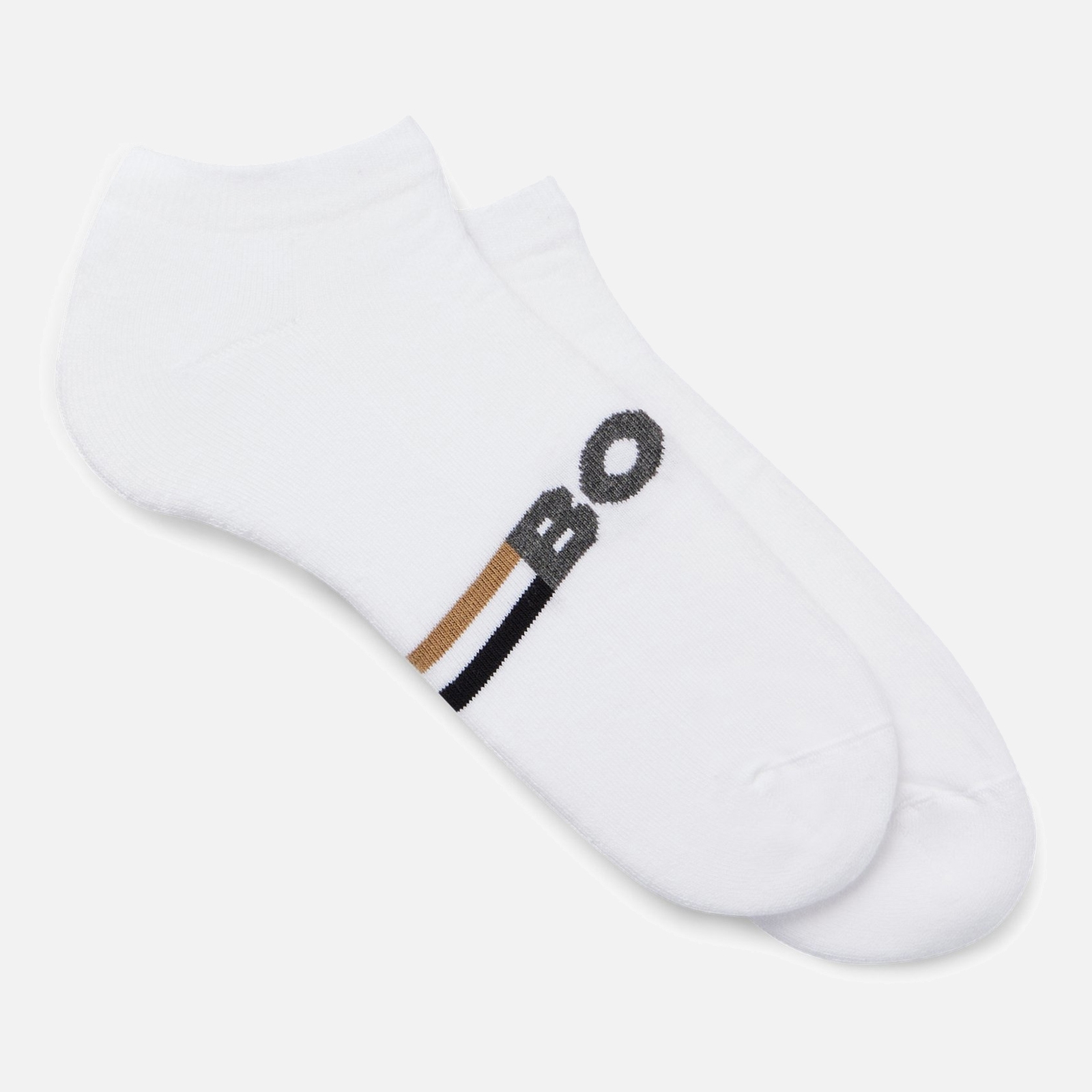 BOSS Bodywear 2-Pack Ribbed Cotton-Blend Trainer Socks