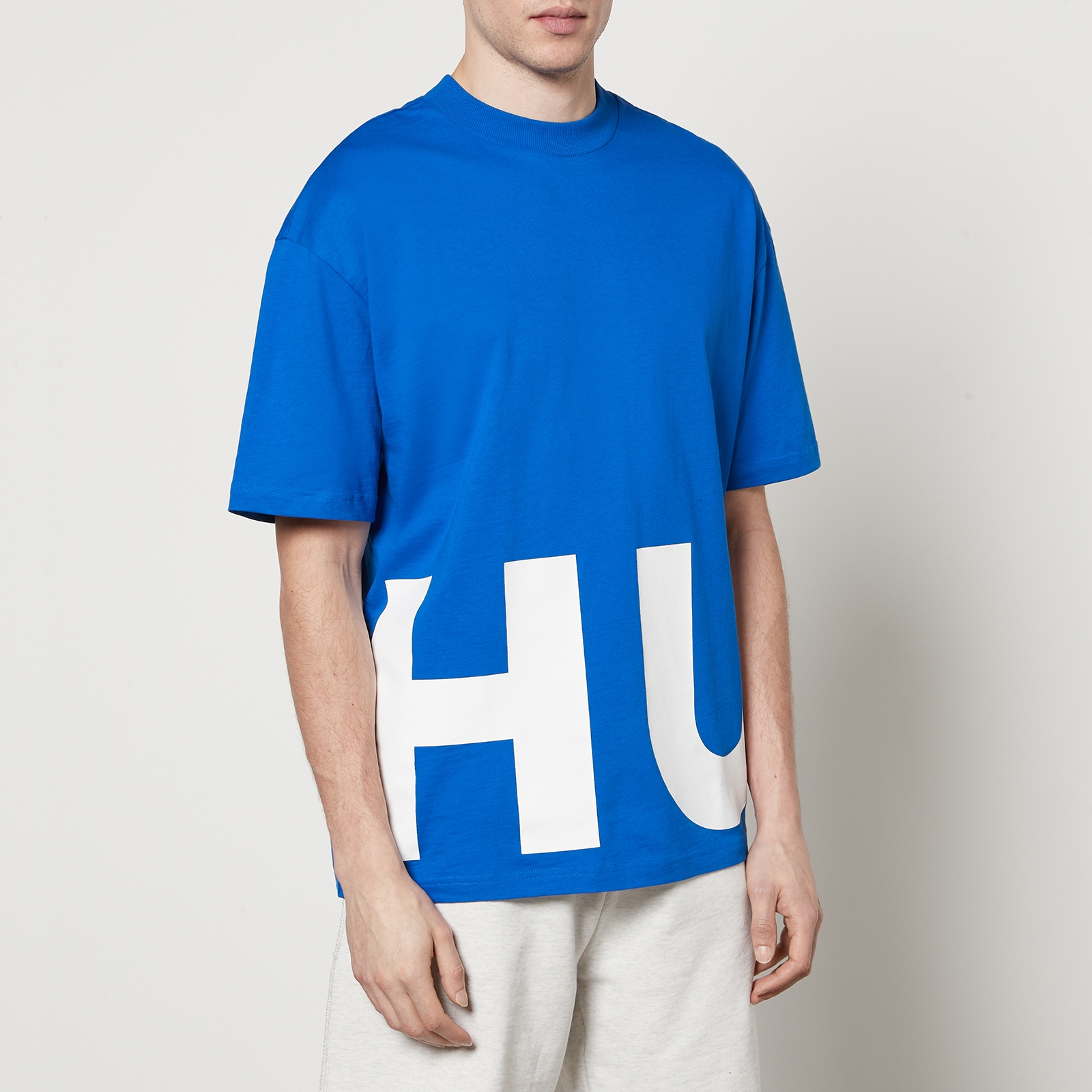 HUGO Blue Nannavaro Cotton-Jersey T-Shirt