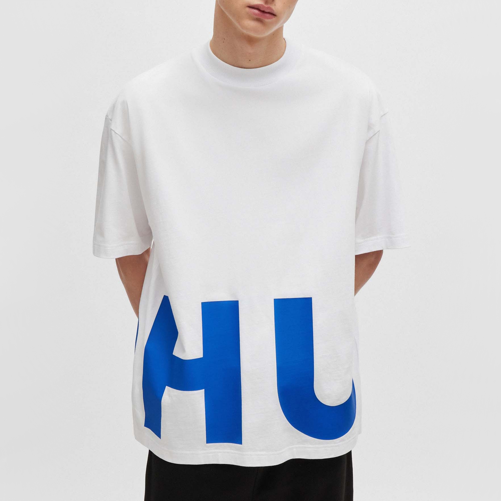HUGO Blue Nannavaro Oversized Cotton T-Shirt