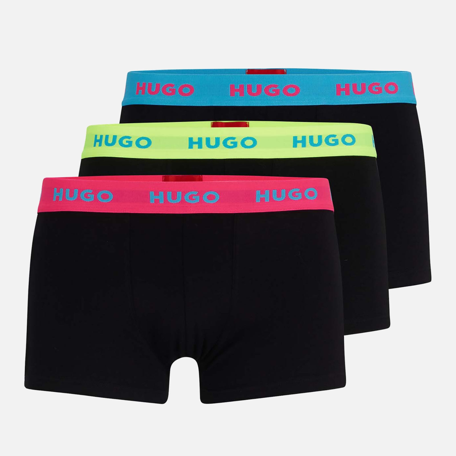 HUGO Bodywear 3-Pack Low-Rise Cotton-Blend Trunks