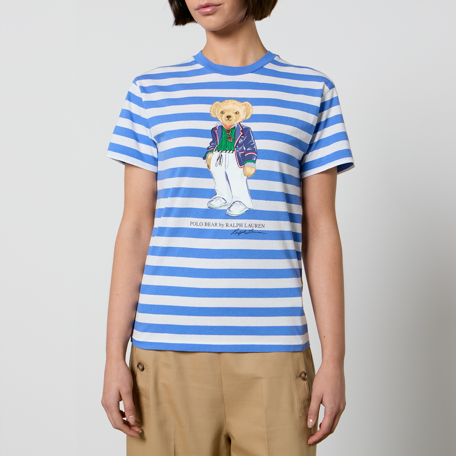 Polo Ralph Lauren Bear Striped Cotton-Jersey T-Shirt