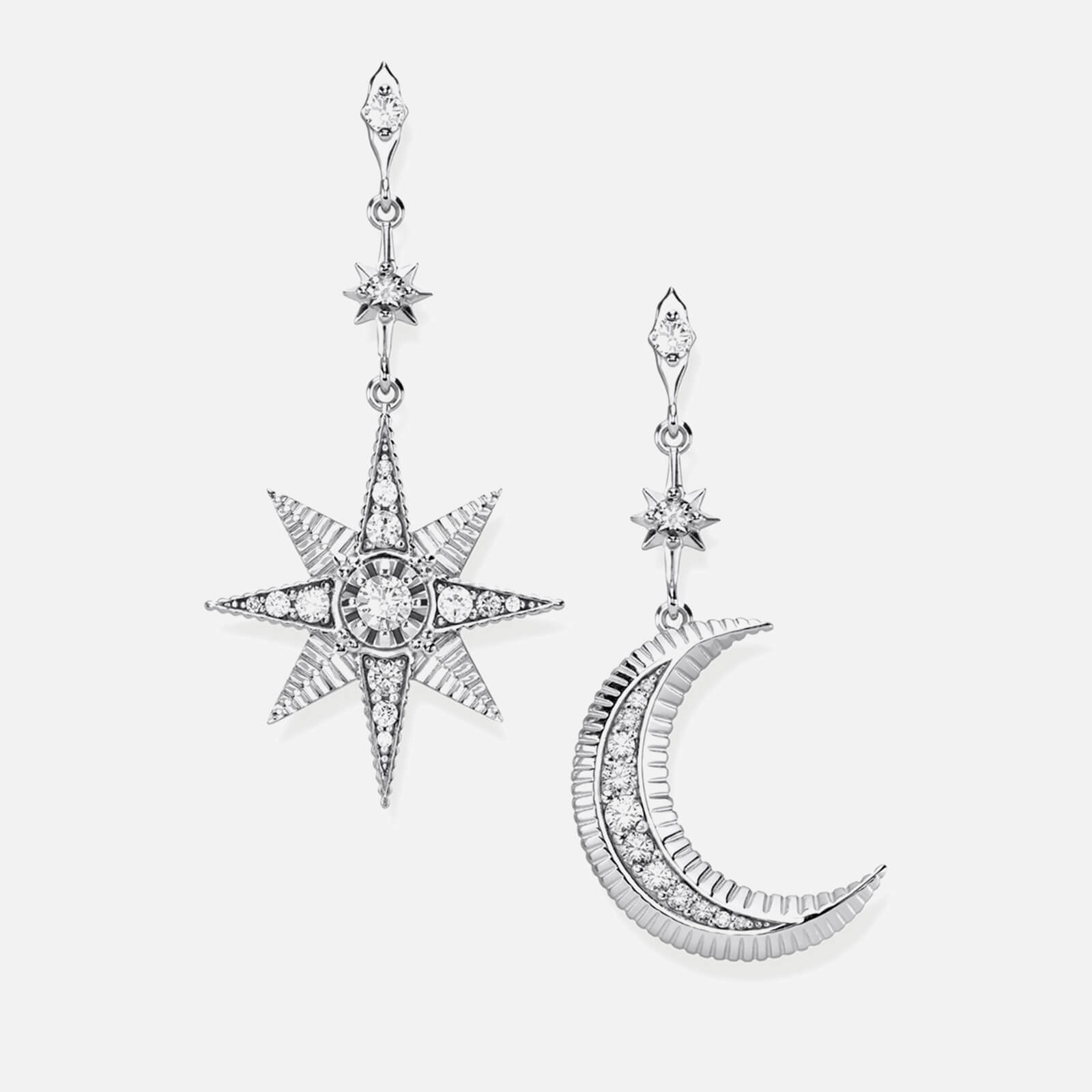 Photos - Pendant / Choker Necklace Thomas Sabo Star and Moon Sterling Silver Earrings H2026-643-14