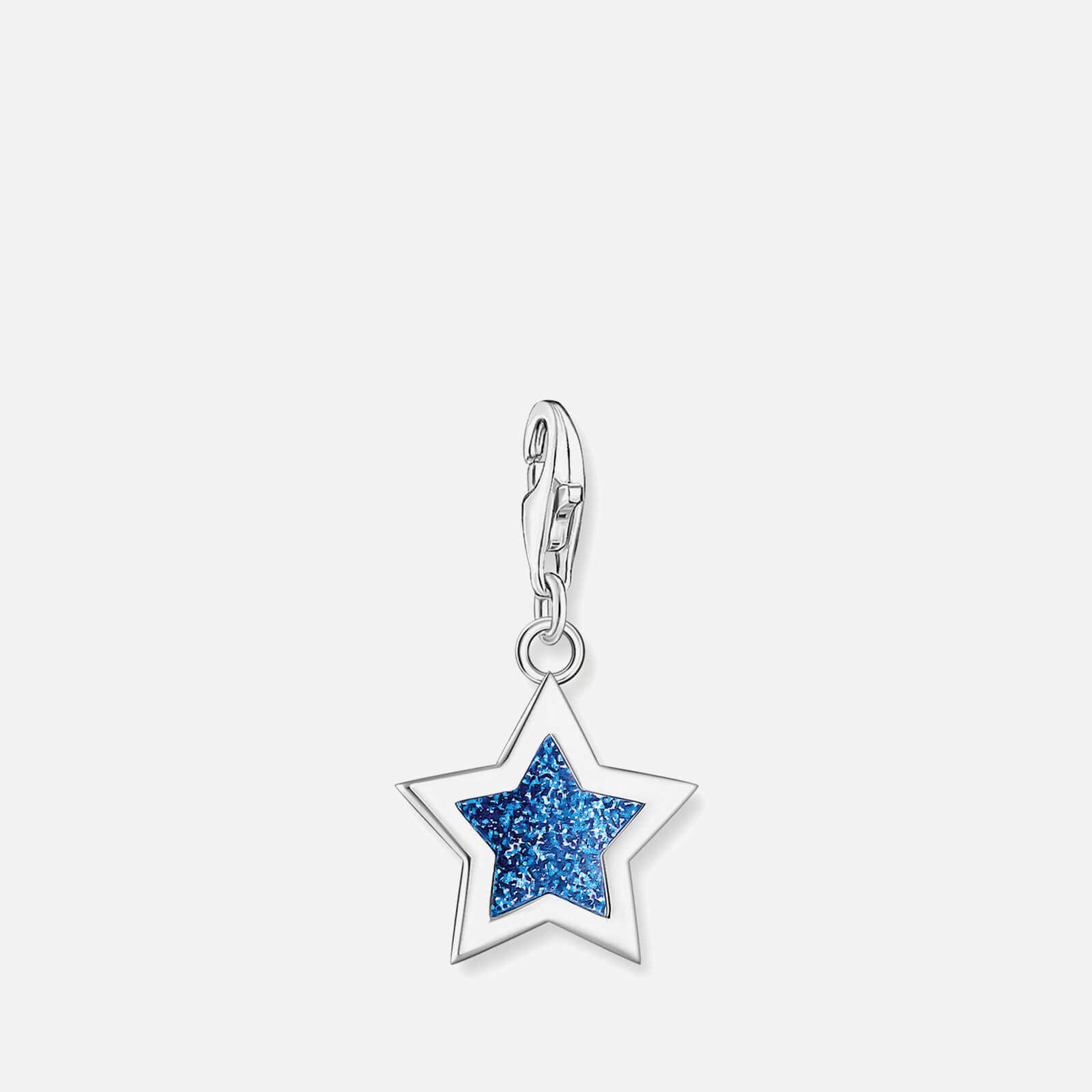 Image of Thomas Sabo Charm Club Sterling Silver Star Pendant Charm - Dark Blue