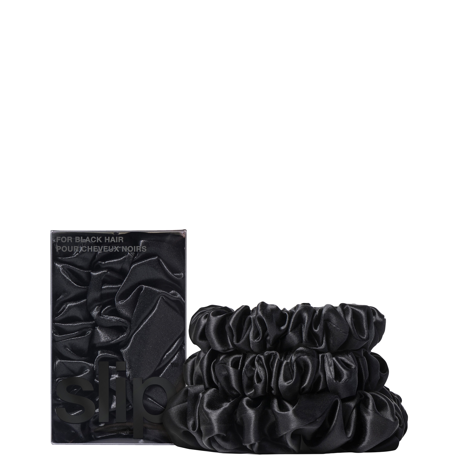 Slip Pure Silk Back To Basics Assorted Scrunchie Set (Various Colours) - Black