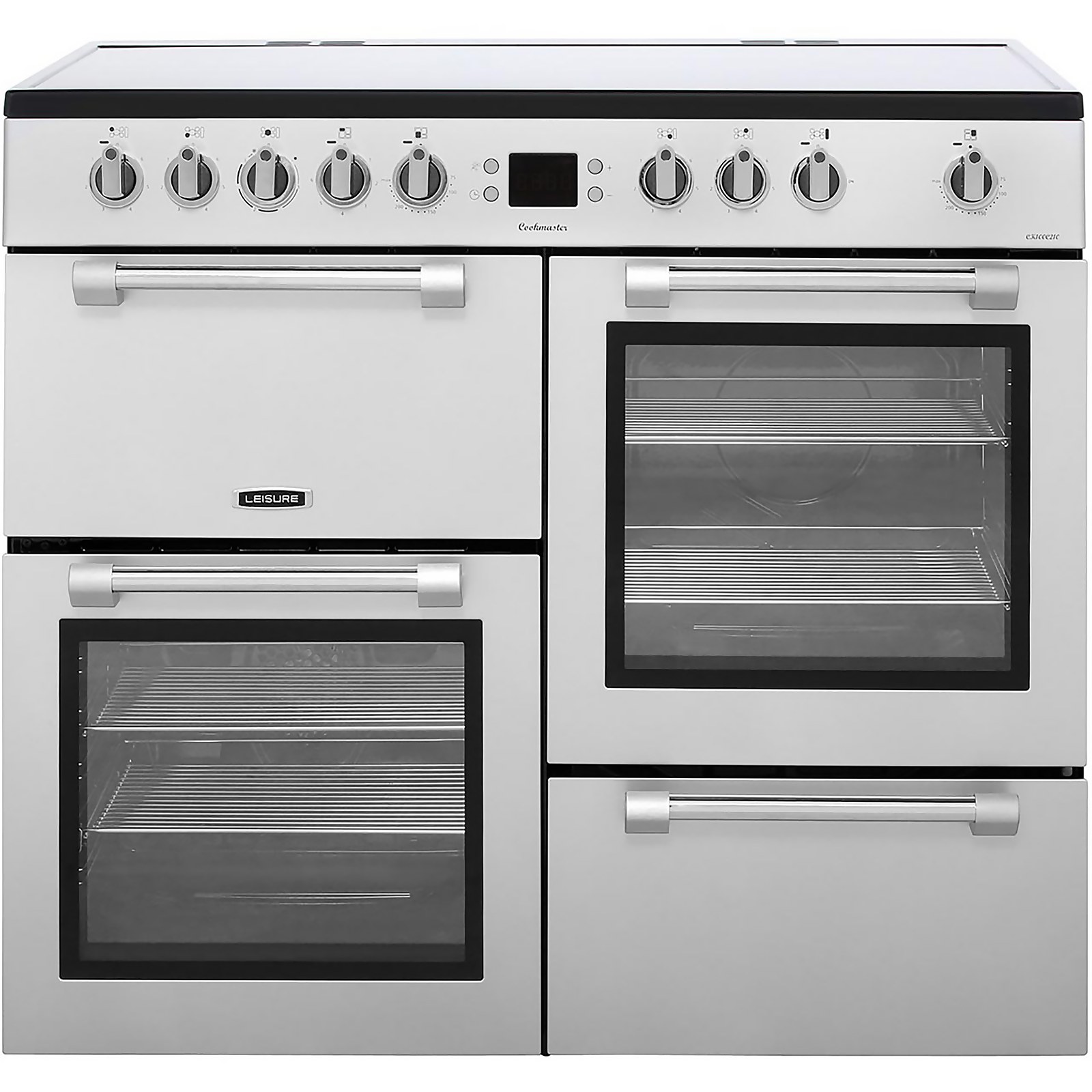 Leisure Cookmaster CK100C210S 100cm Electric Range Cooker with Ceramic Hob - Silver