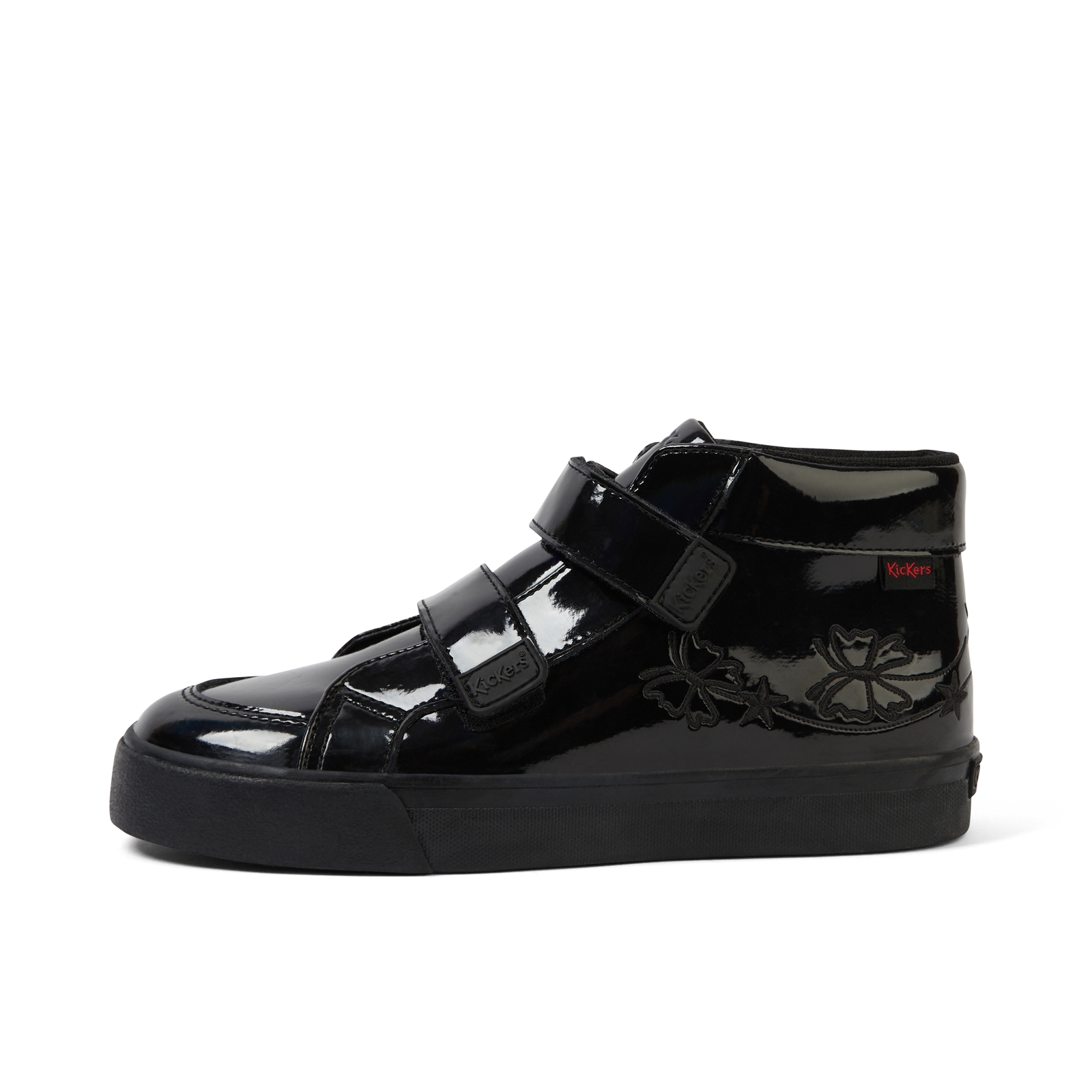 Junior Girls Tovni Hi Vel Stardust Patent Leather Black