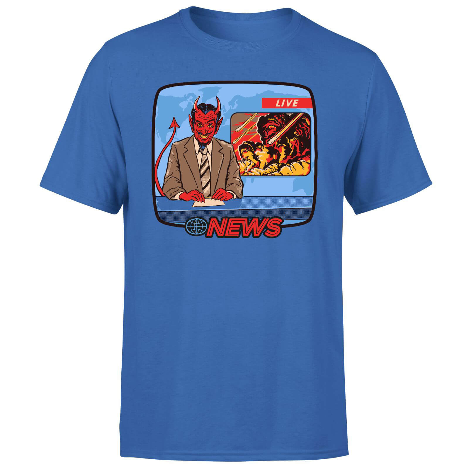 Breaking News Men's T-Shirt - Blue - XS - Blue