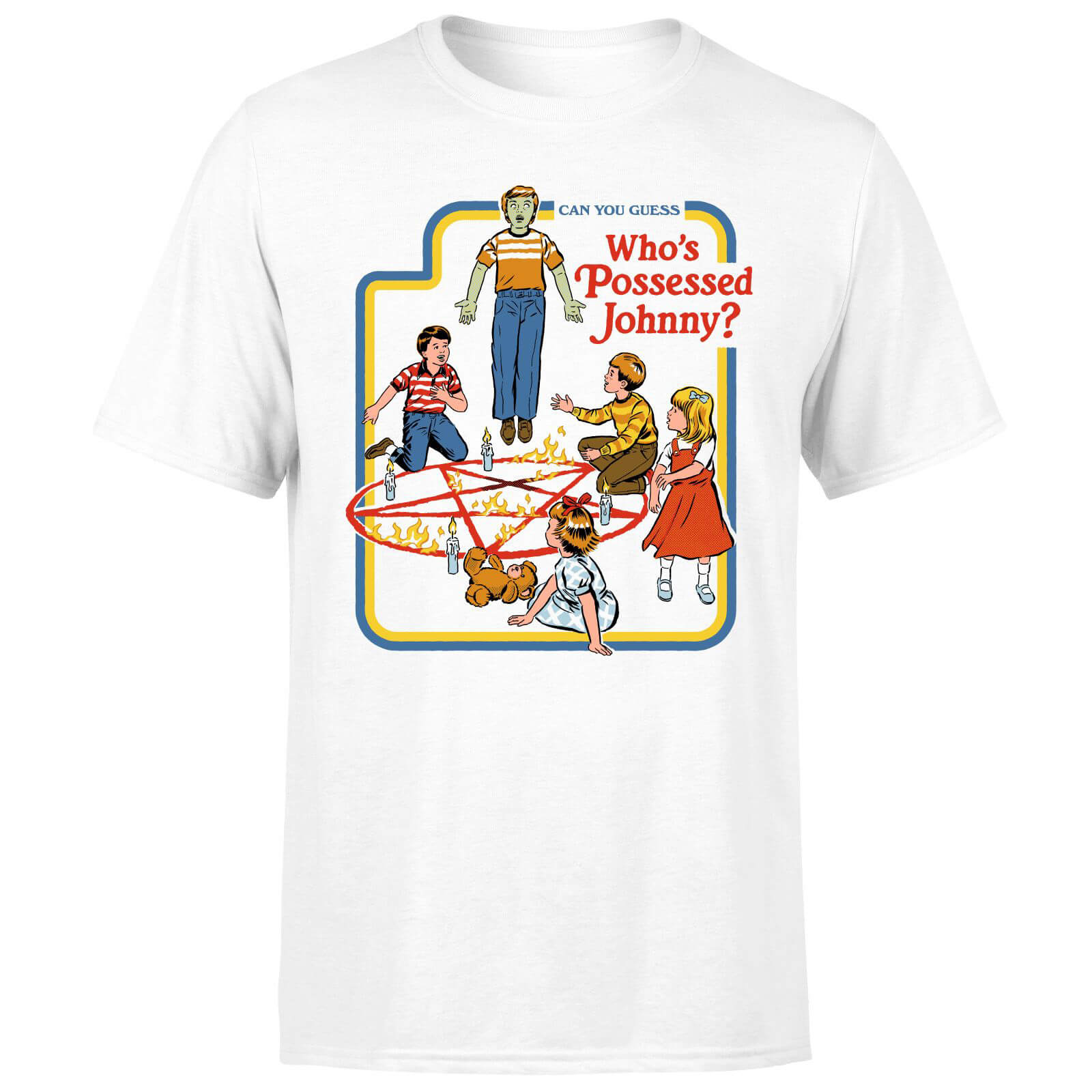 Steven Rhodes Who's Possessed Johnny Unisex T-Shirt - White - L - Weiß