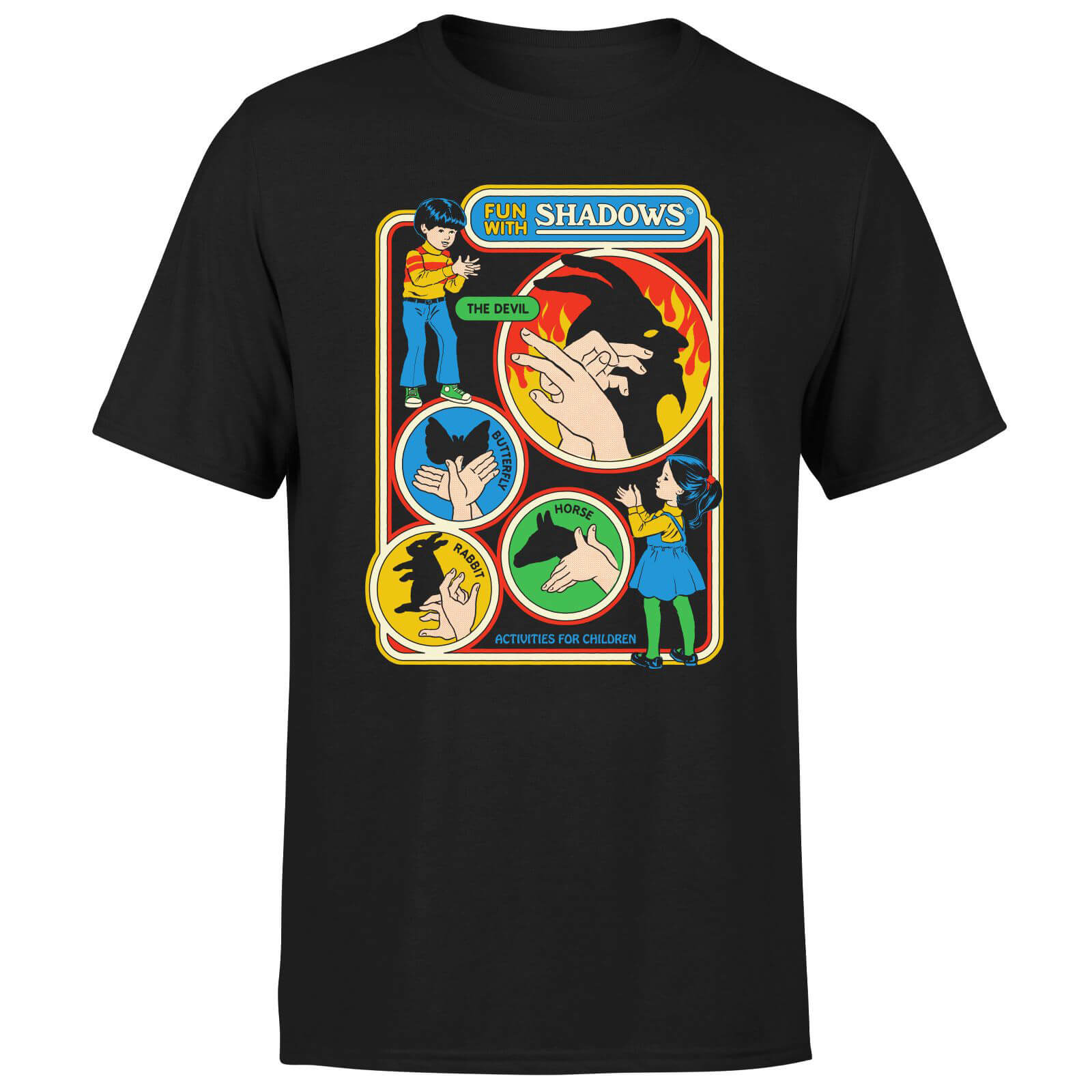 Steven Rhodes Fun With Shadows Unisex T-Shirt - Black - XXL - Schwarz