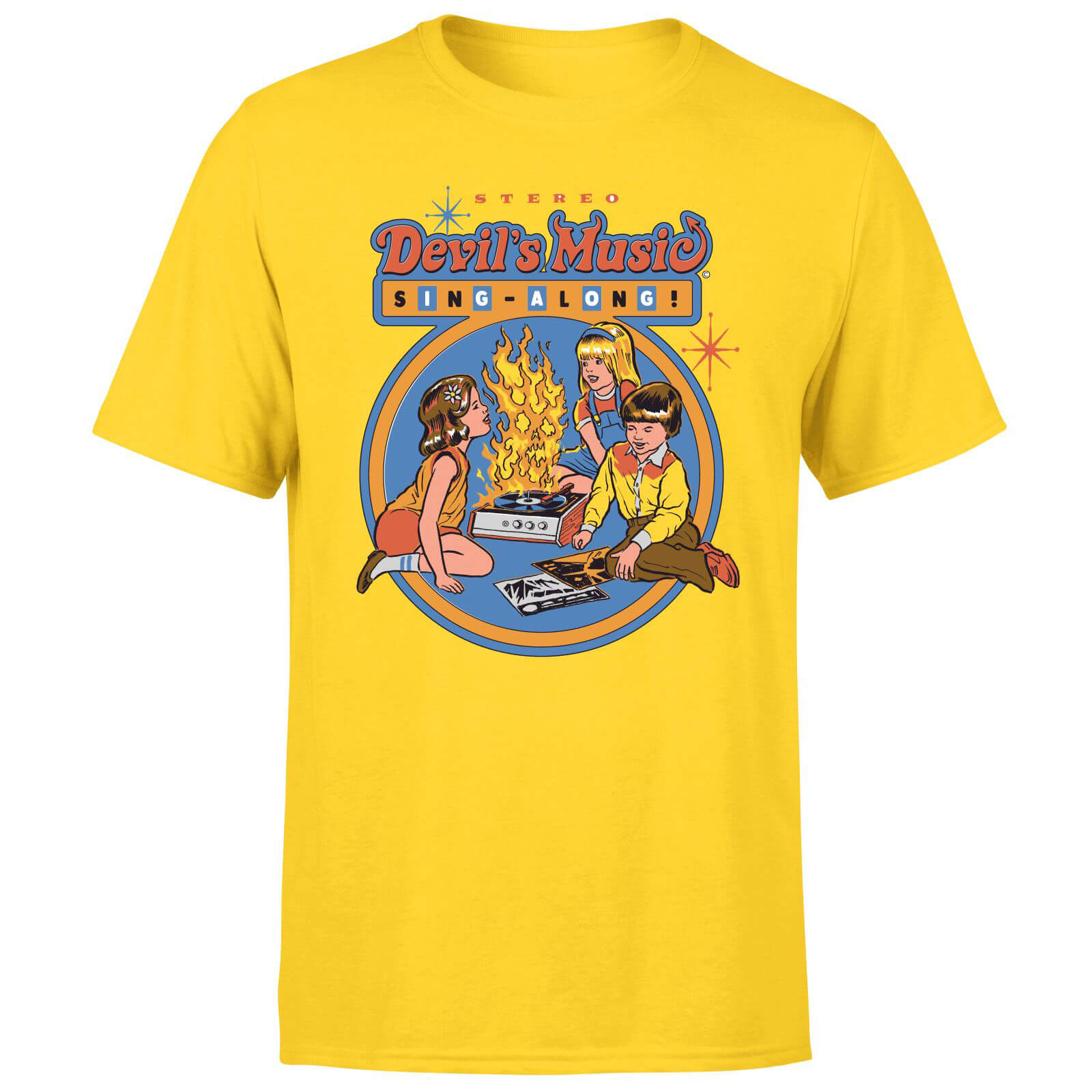

Devil's Music Sing-Along Men's T-Shirt - Yellow - S - Giallo
