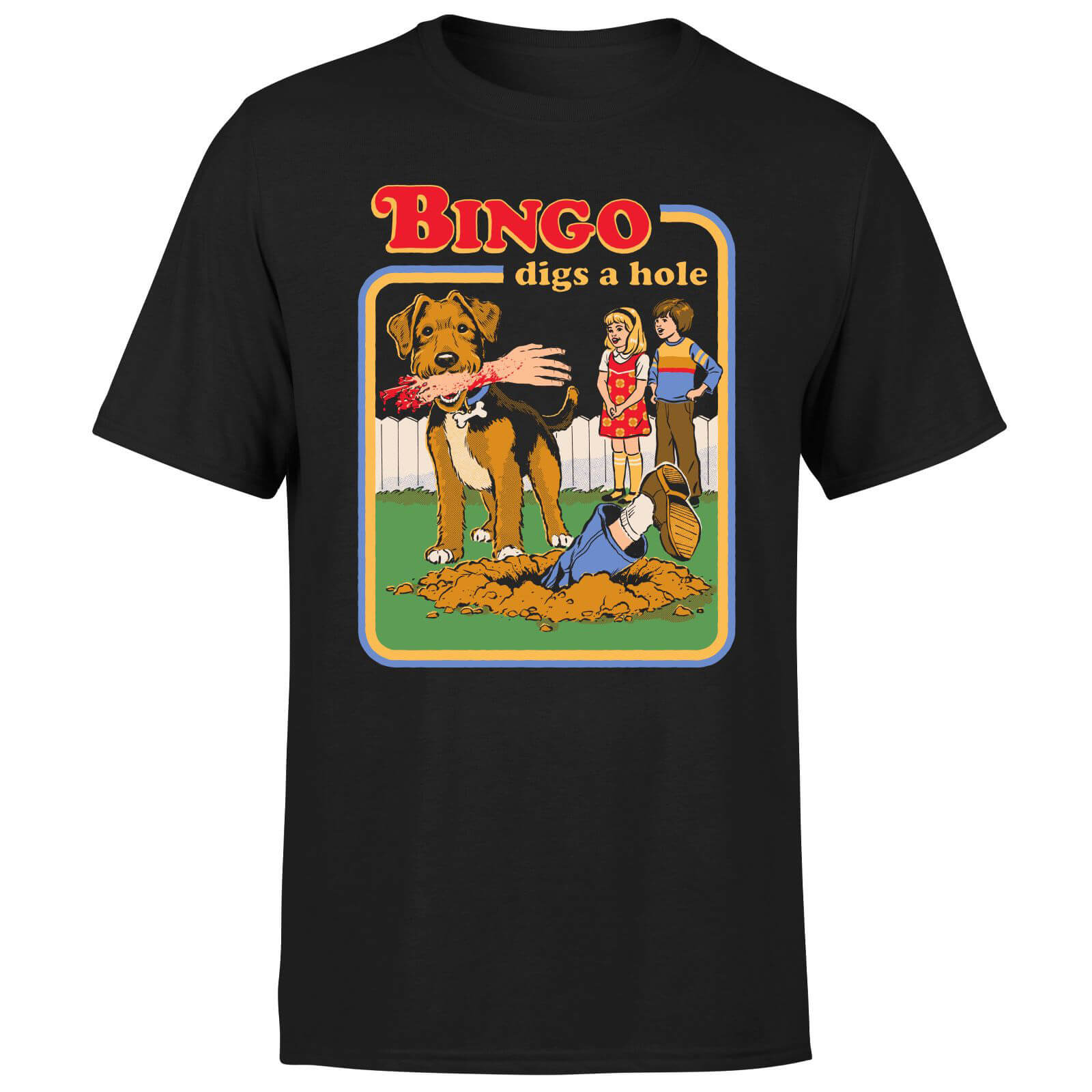 Bingo Digs A Hole Men's T-Shirt - Black - XS - Black