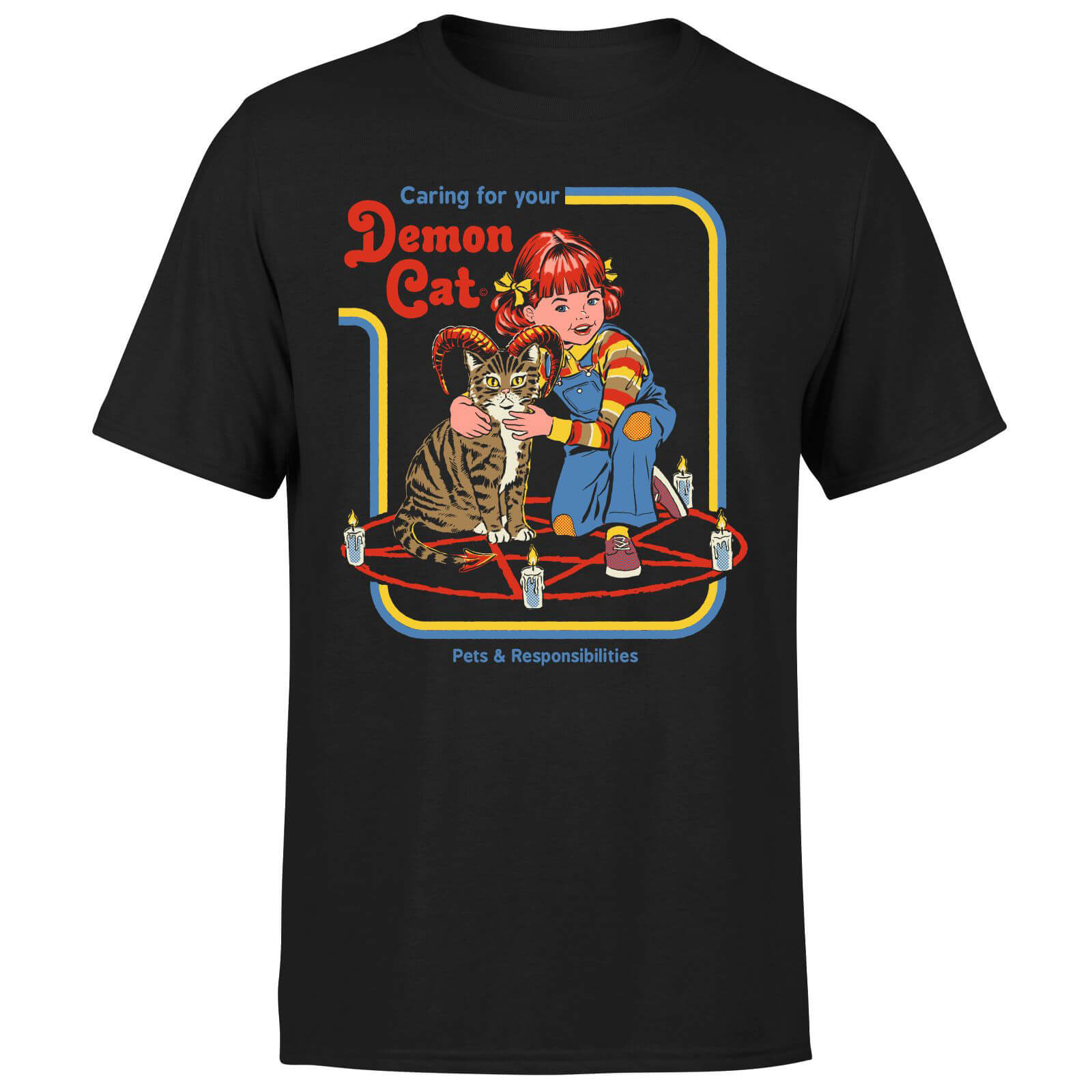 Caring For Your Demon Cat Men's T-Shirt - Black - L - Nero