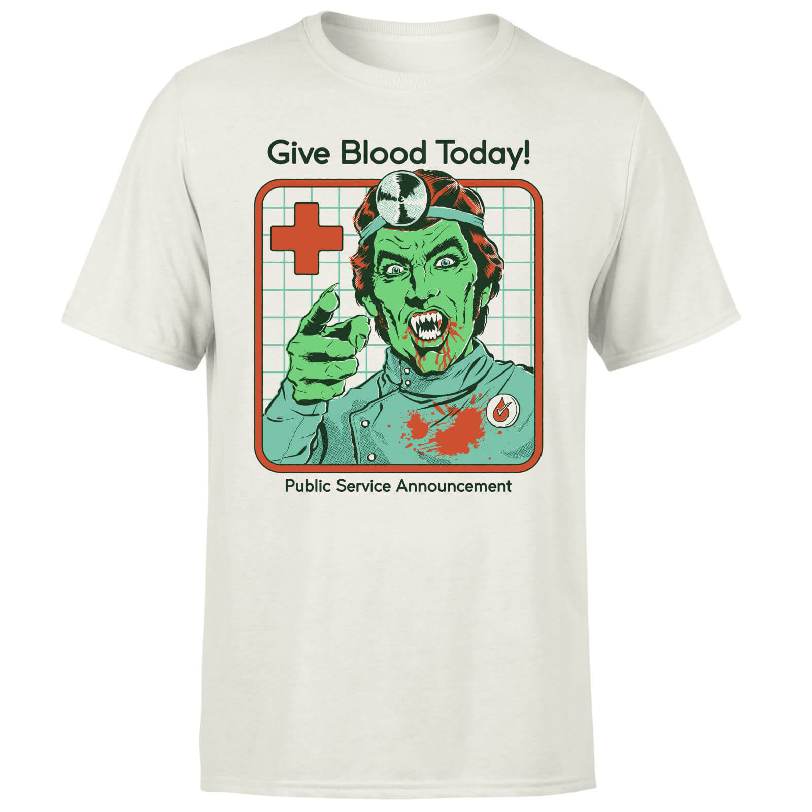 Steven Rhodes Give Blood Today Unisex T-Shirt - White Vintage Wash - XXL - White Vintage Wash