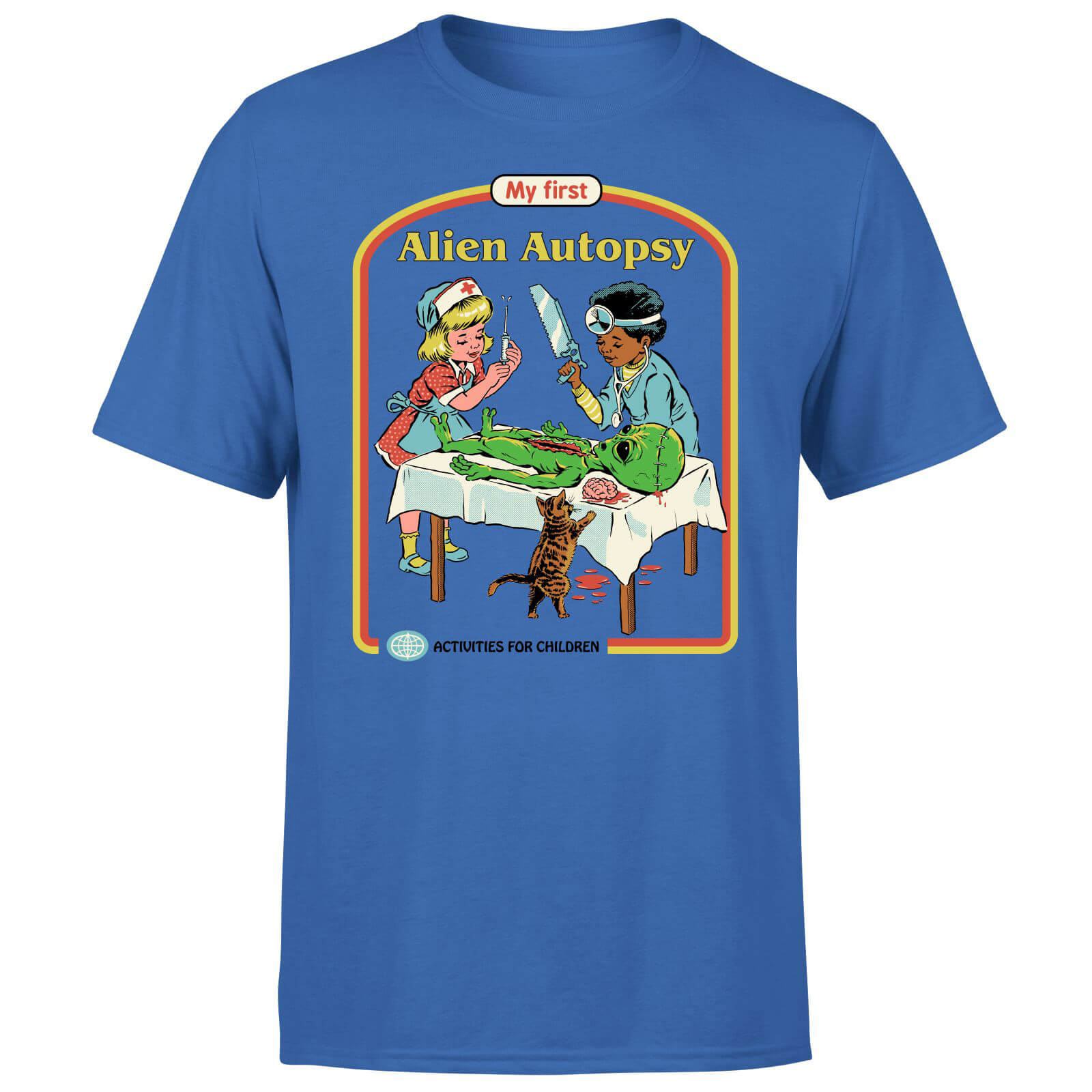 Steven Rhodes My First Alien Autopsy Unisex T-Shirt - Blue - XS - Blue