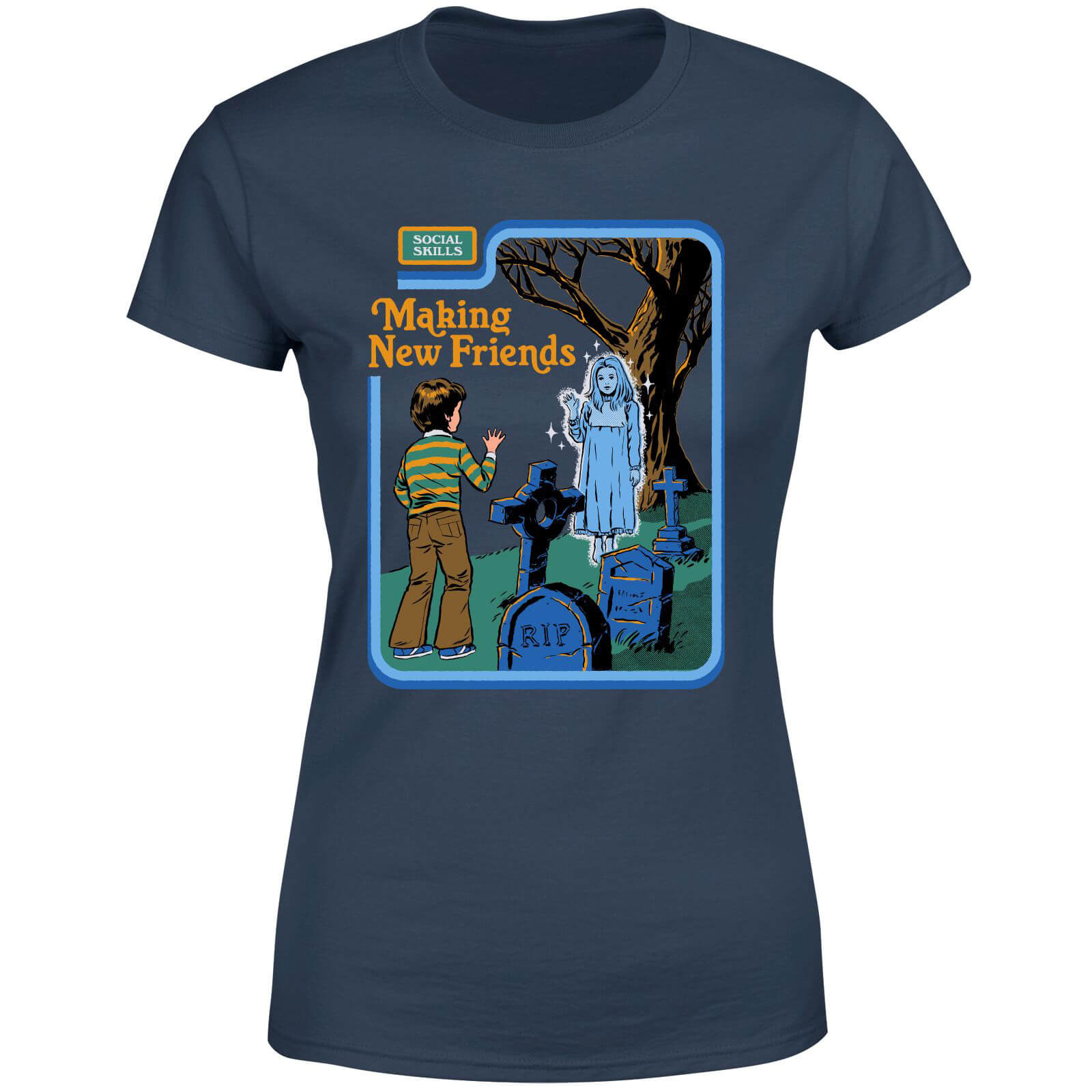 

Making New Friends Women's T-Shirt - Navy - XXL - Blu Navy