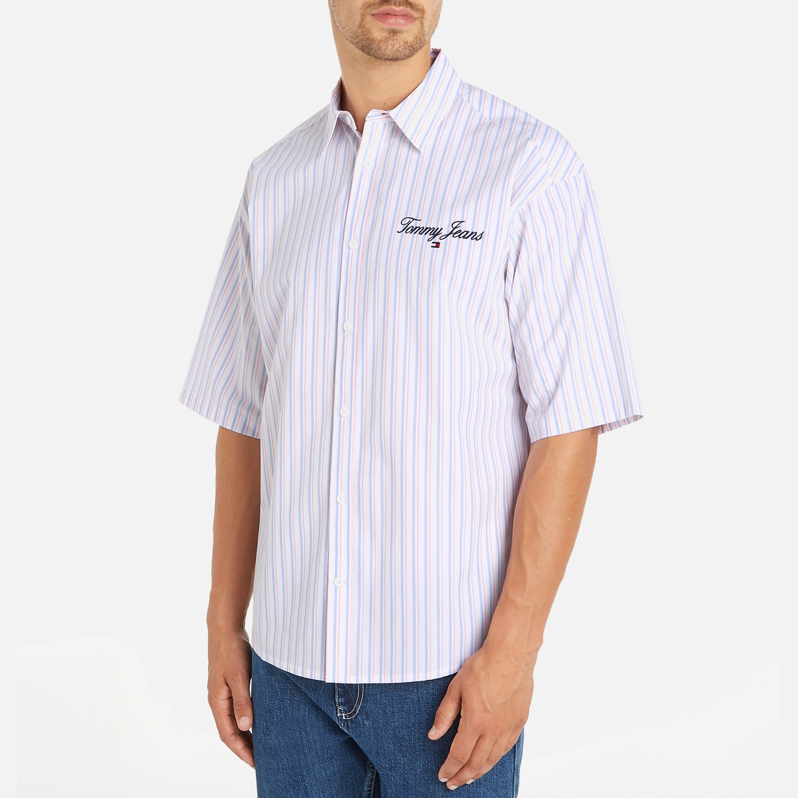 Tommy Jeans Stripe Luxe Cotton-Poplin Shirt